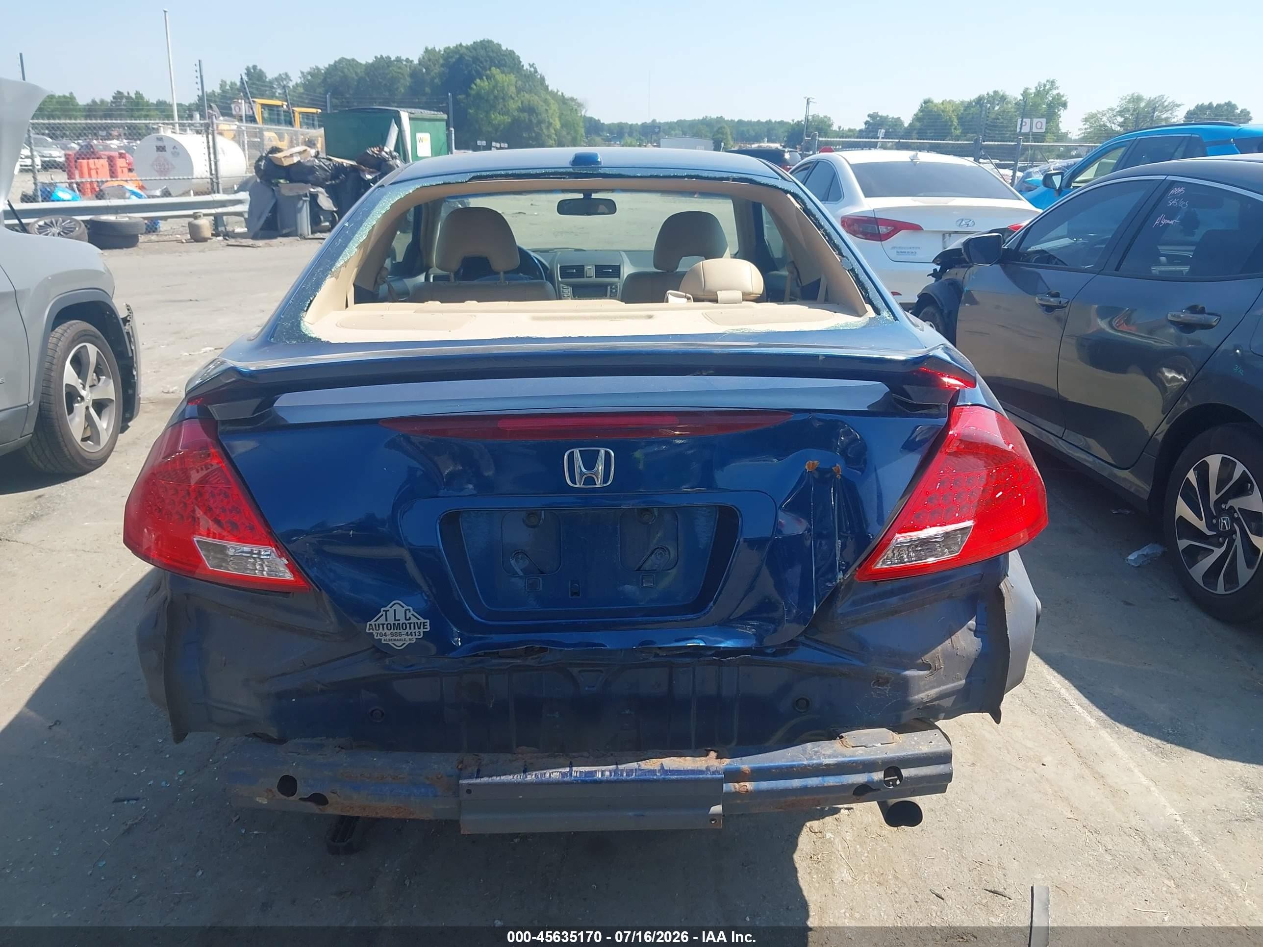 2006 Honda Accord 2.4 Ex Blue vin: 1HGCM72676A001937
