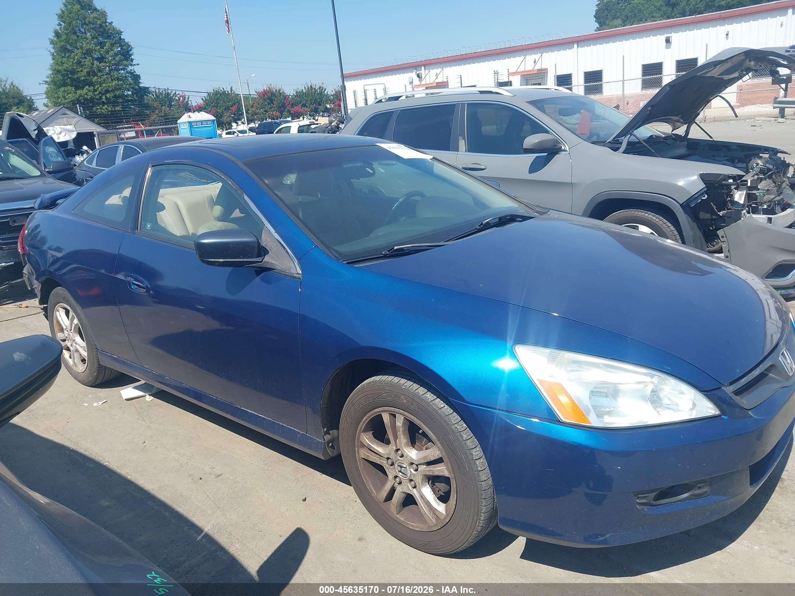 2006 Honda Accord 2.4 Ex Blue vin: 1HGCM72676A001937