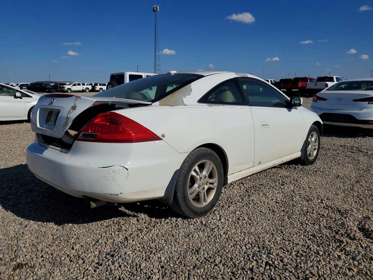 2007 Honda Accord Ex White vin: 1HGCM72677A015340