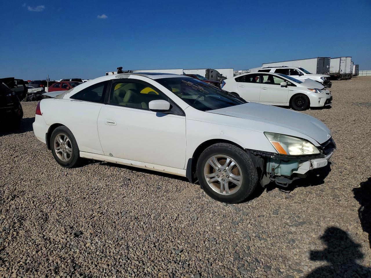 2007 Honda Accord Ex White vin: 1HGCM72677A015340