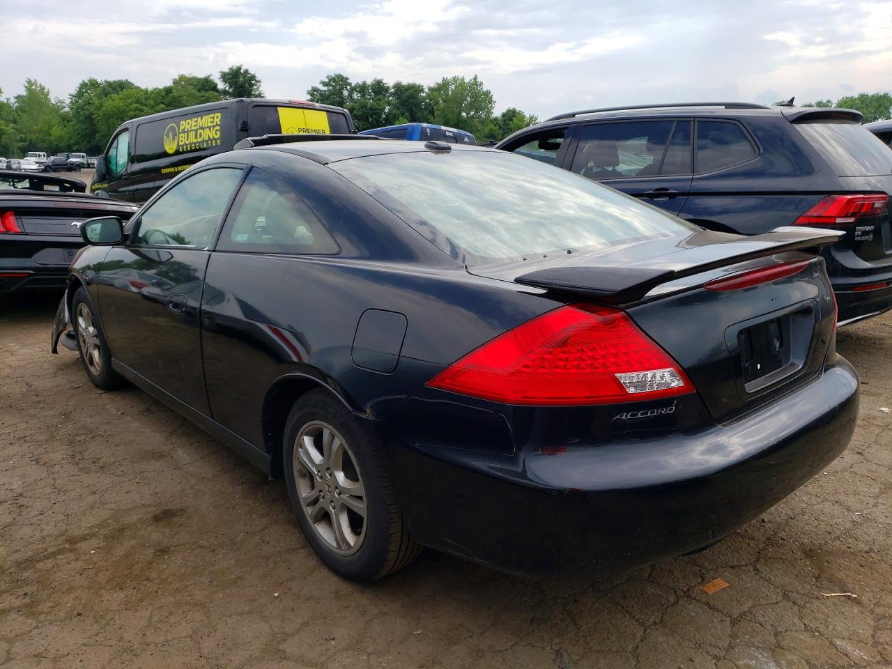 2007 Honda Accord Ex Black vin: 1HGCM72677A022143
