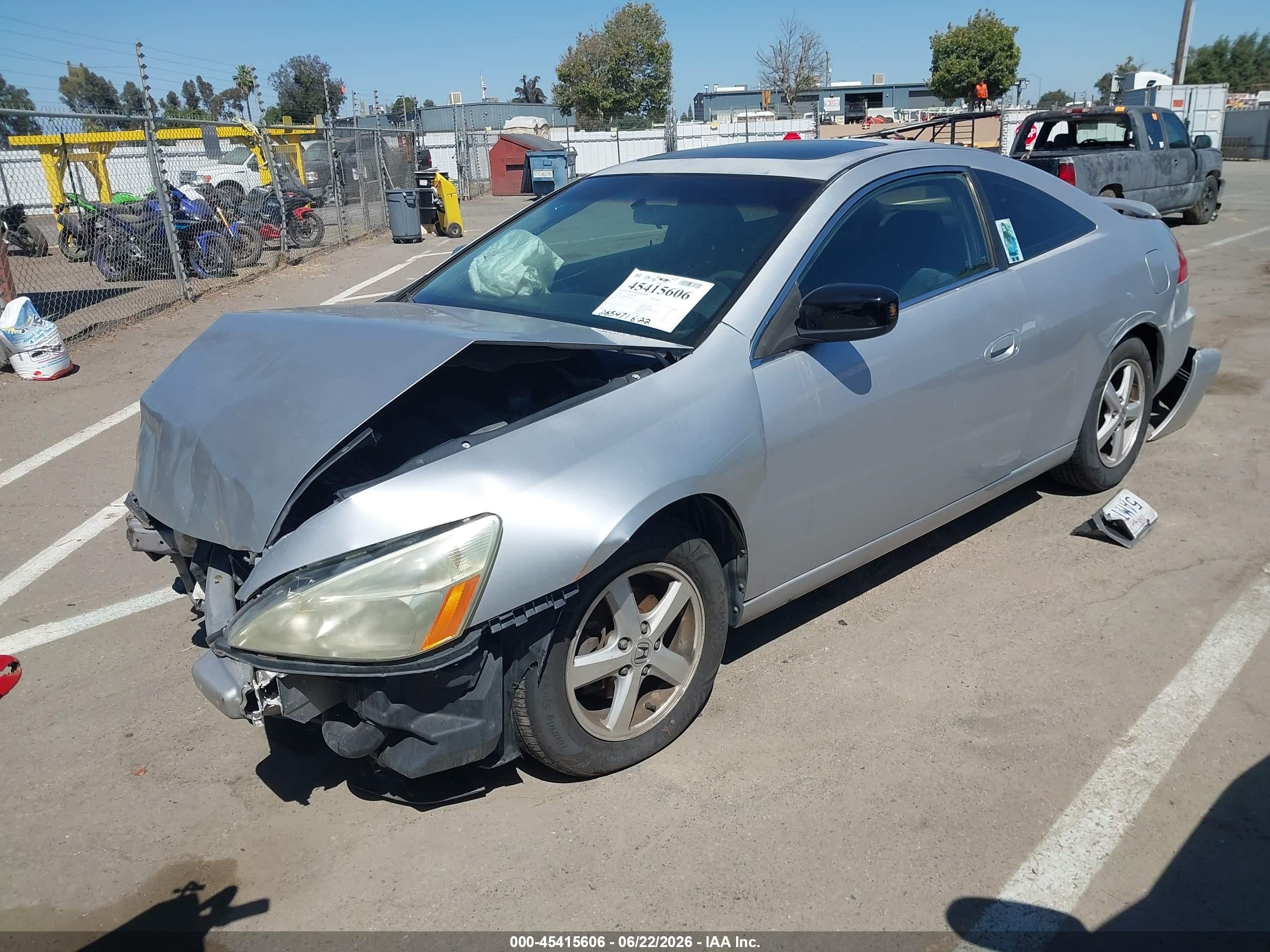 2003 Honda Accord Ex Серебряный vin: 1HGCM72683A009752