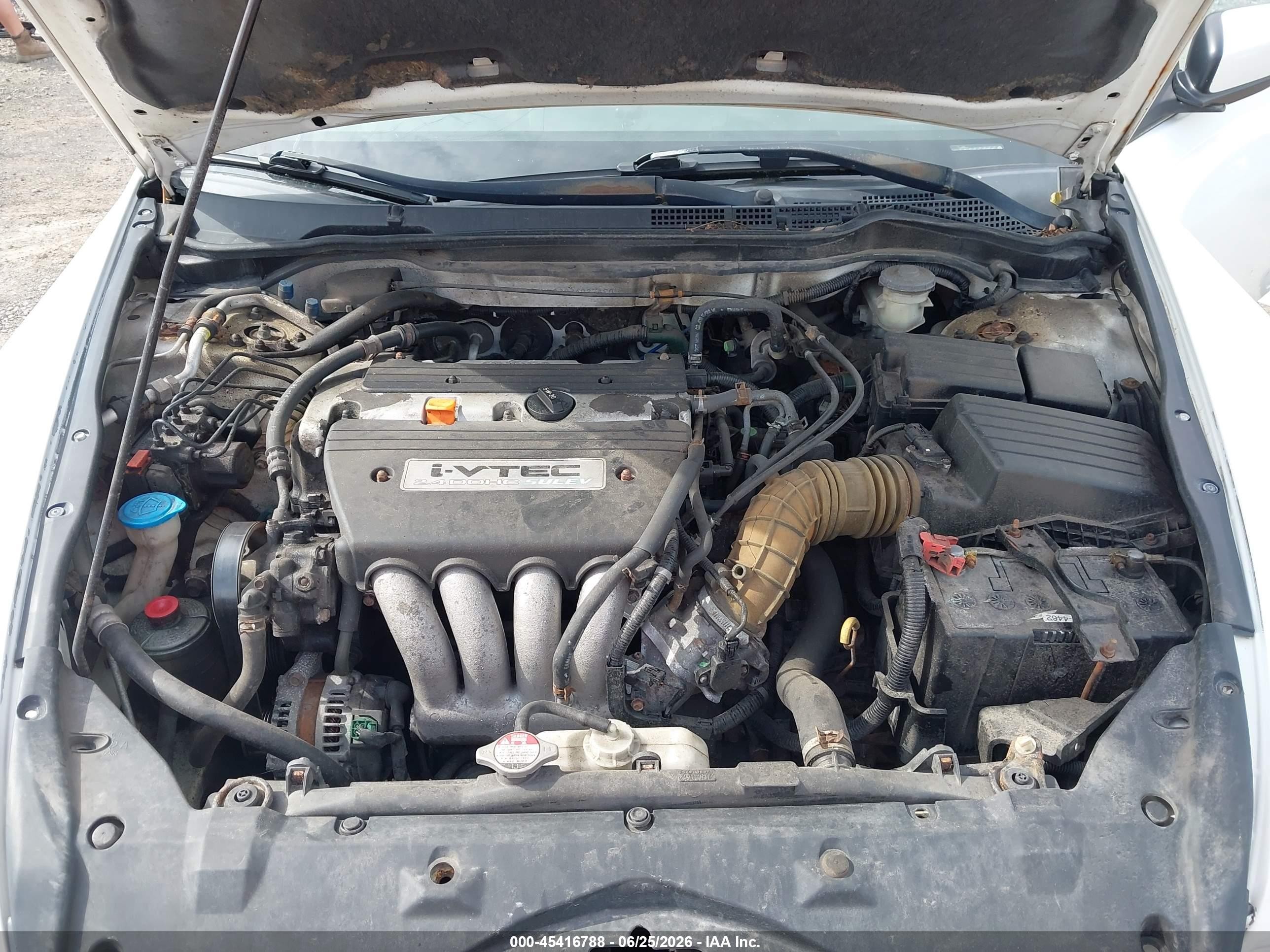 2003 Honda Accord Cpe Ex White vin: 1HGCM72683A027426