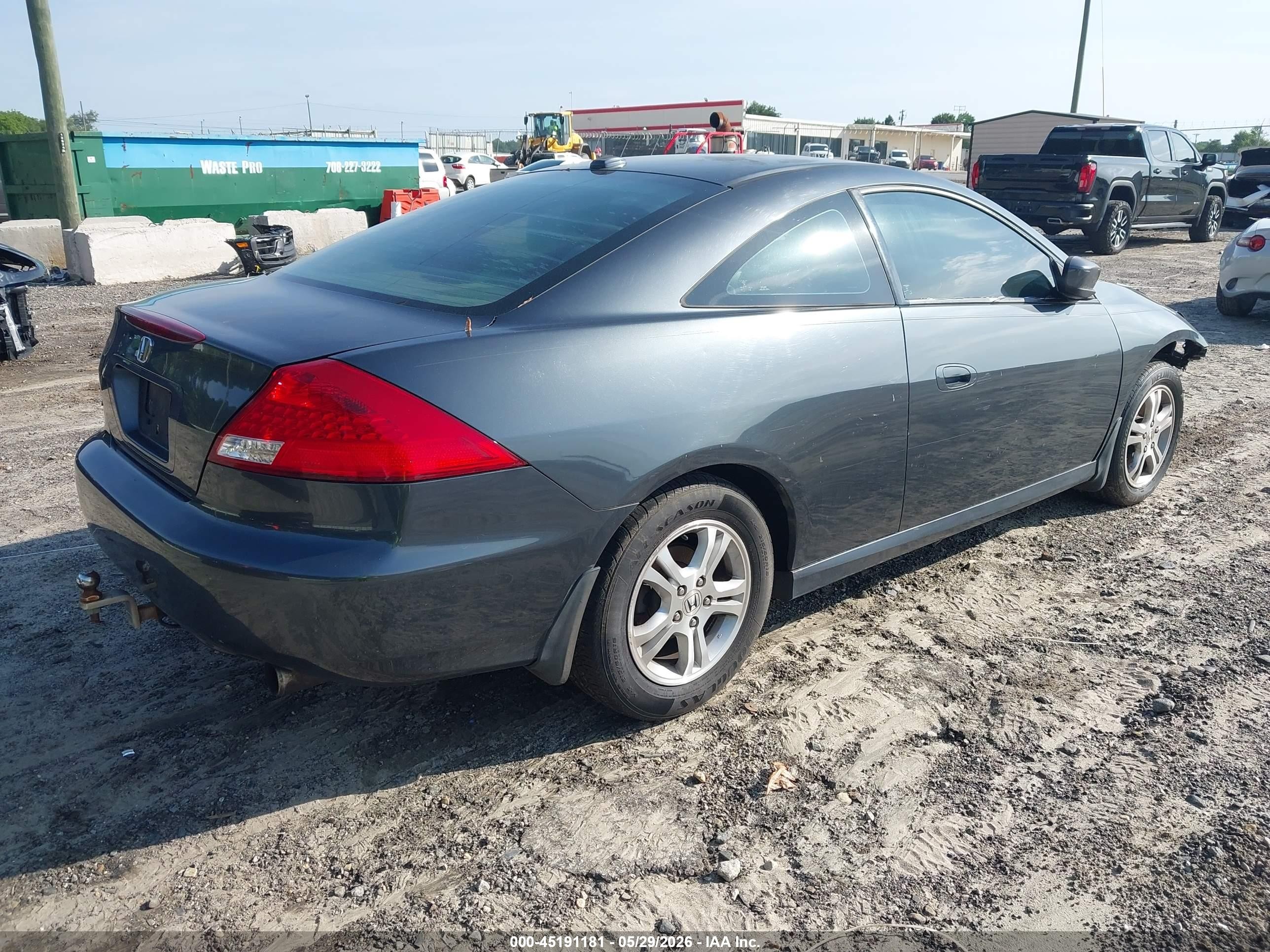 2007 Honda Accord 2.4 Ex Серый vin: 1HGCM72687A000345