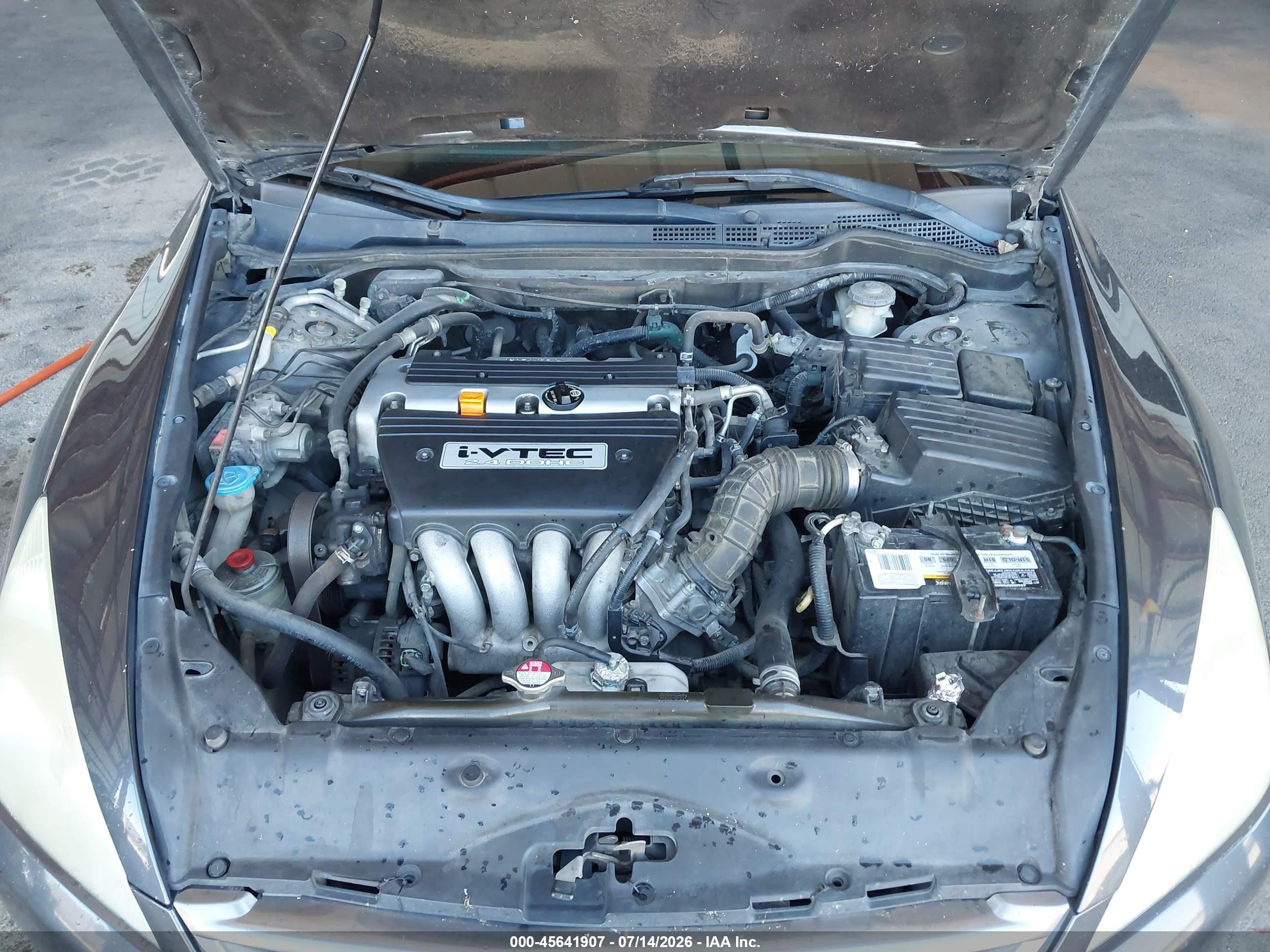 2007 Honda Accord 2.4 Ex Черный vin: 1HGCM72687A011992