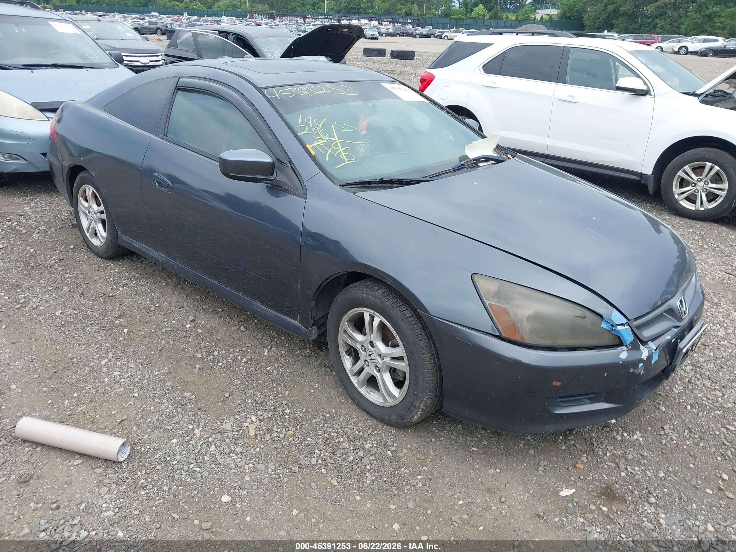2007 Honda Accord 2.4 Ex Gray vin: 1HGCM72687A021647