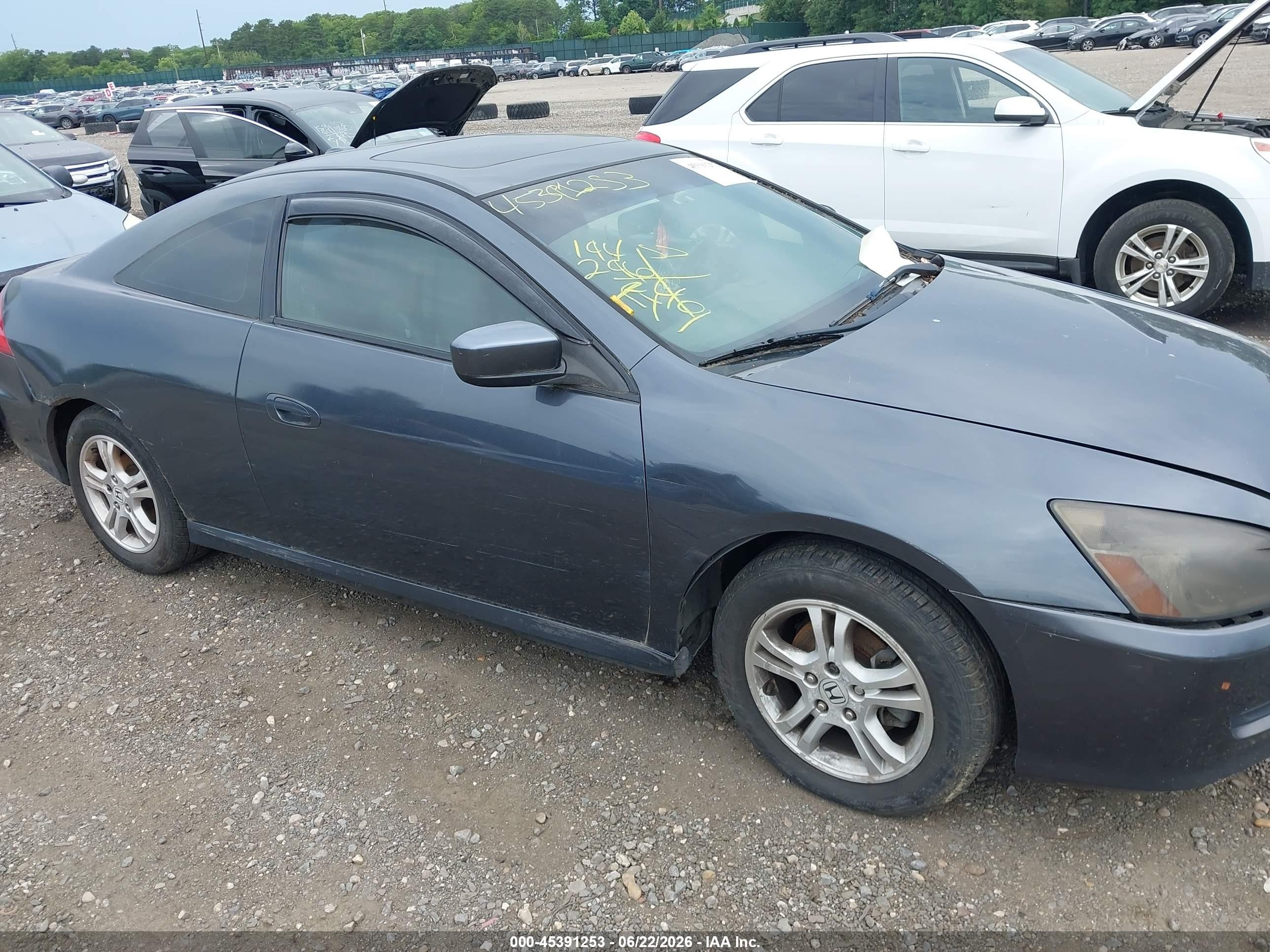 2007 Honda Accord 2.4 Ex Серый vin: 1HGCM72687A021647