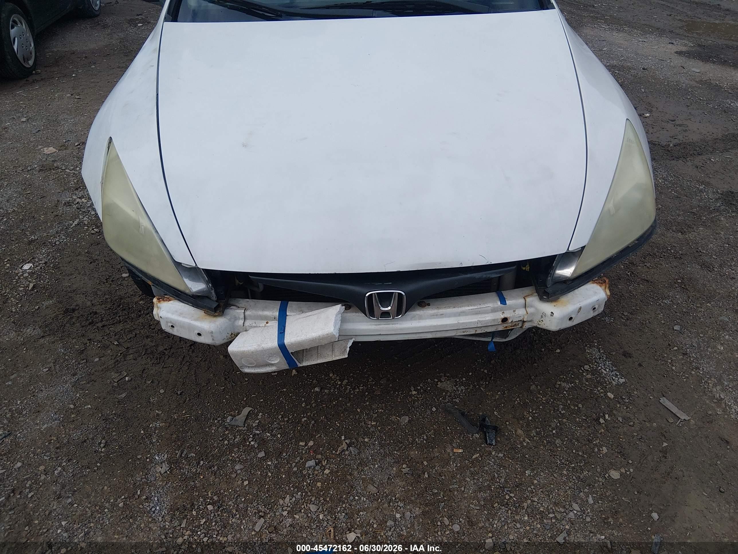 2003 Honda Accord Ex White vin: 1HGCM726X3A001989