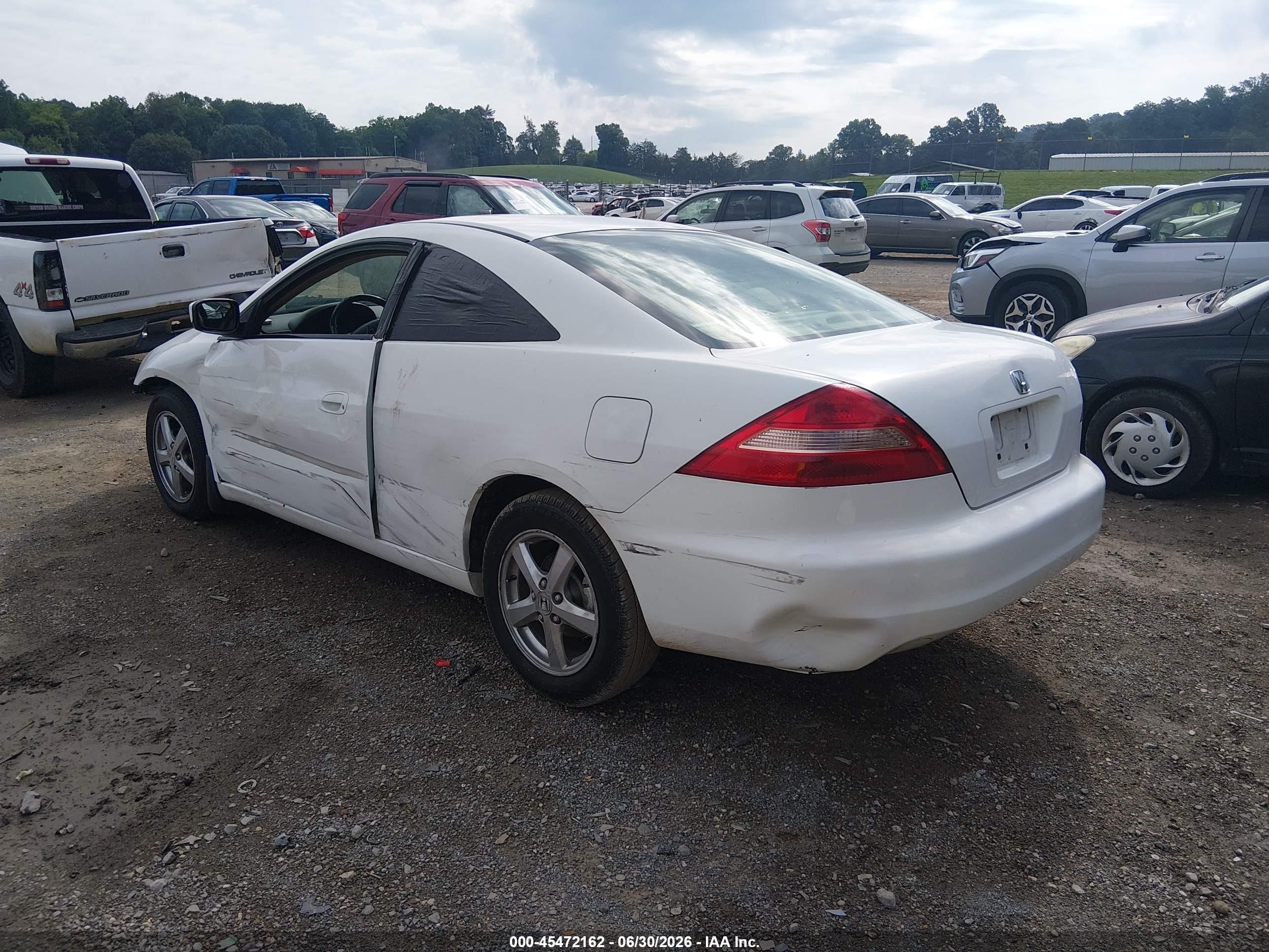 2003 Honda Accord Ex White vin: 1HGCM726X3A001989