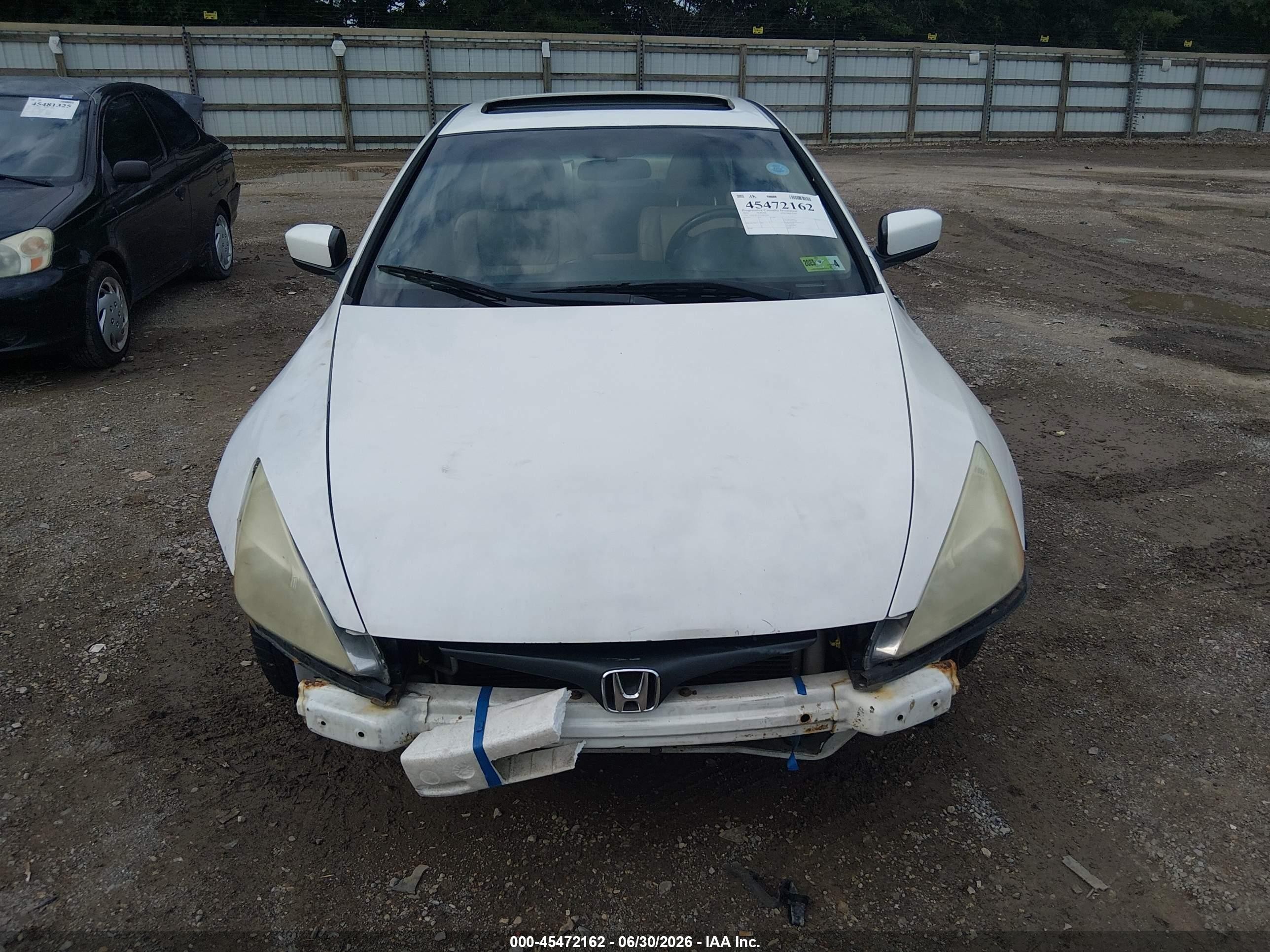 2003 Honda Accord Ex White vin: 1HGCM726X3A001989