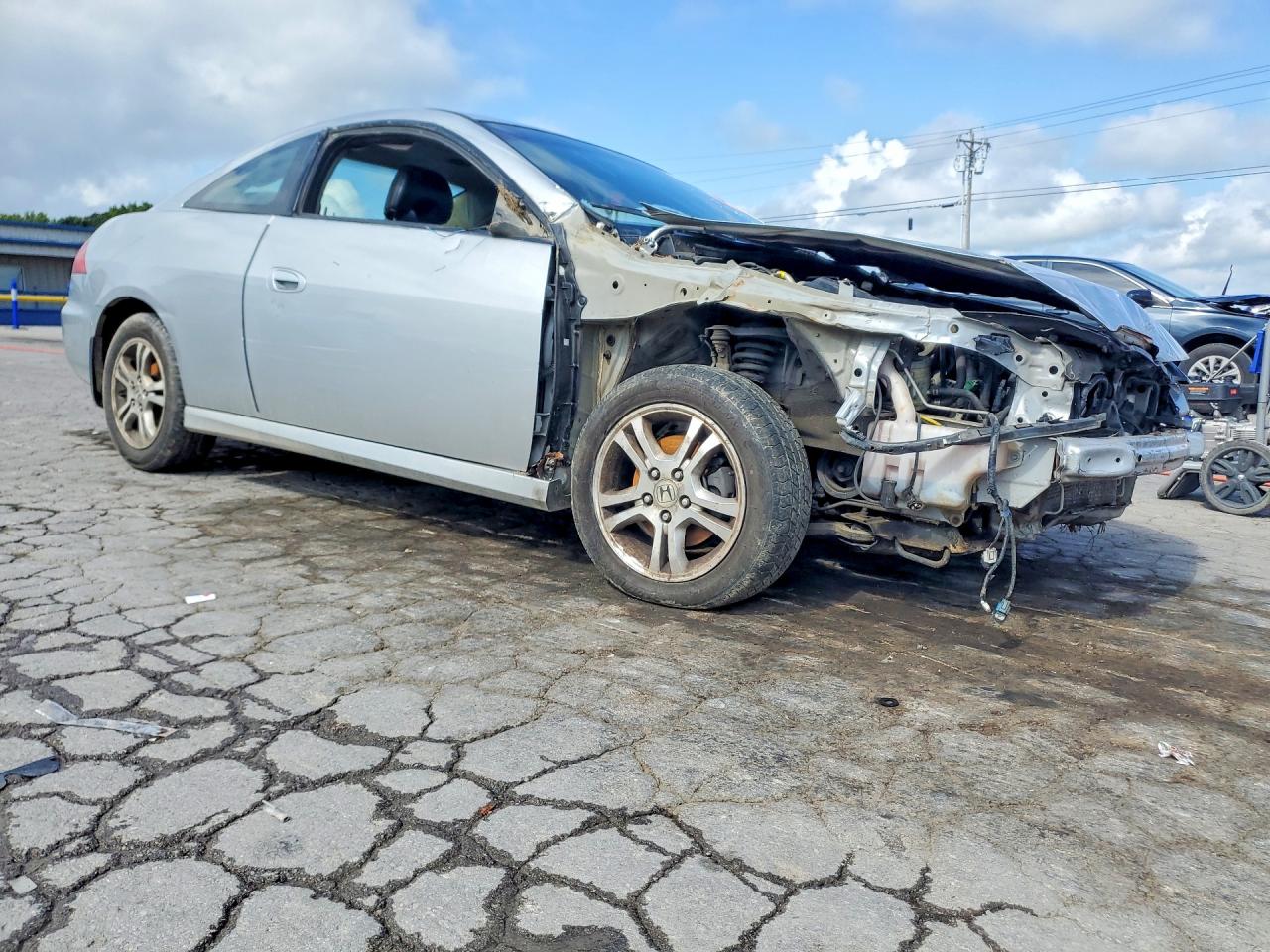 2007 Honda Accord Ex Silver vin: 1HGCM726X7A023786