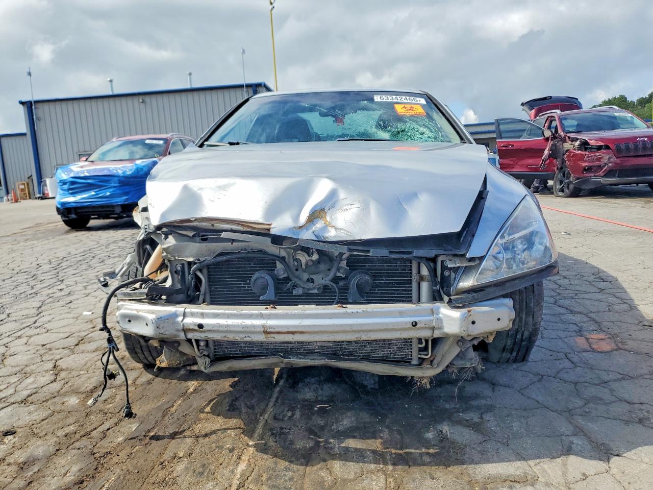 2007 Honda Accord Ex Silver vin: 1HGCM726X7A023786