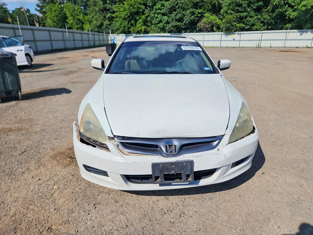 2007 Honda Accord Ex White vin: 1HGCM72707A007640