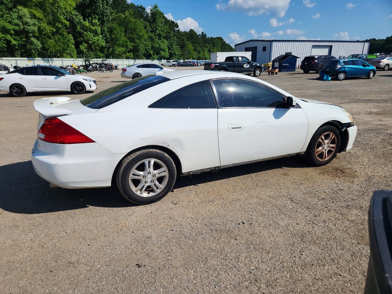 2007 Honda Accord Ex White vin: 1HGCM72707A007640