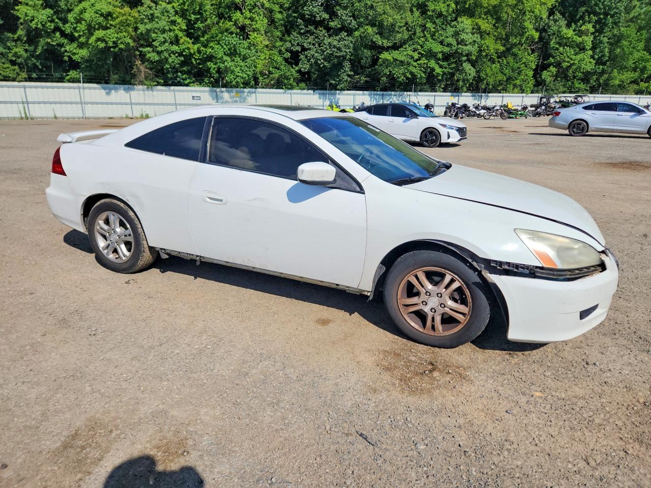 2007 Honda Accord Ex White vin: 1HGCM72707A007640