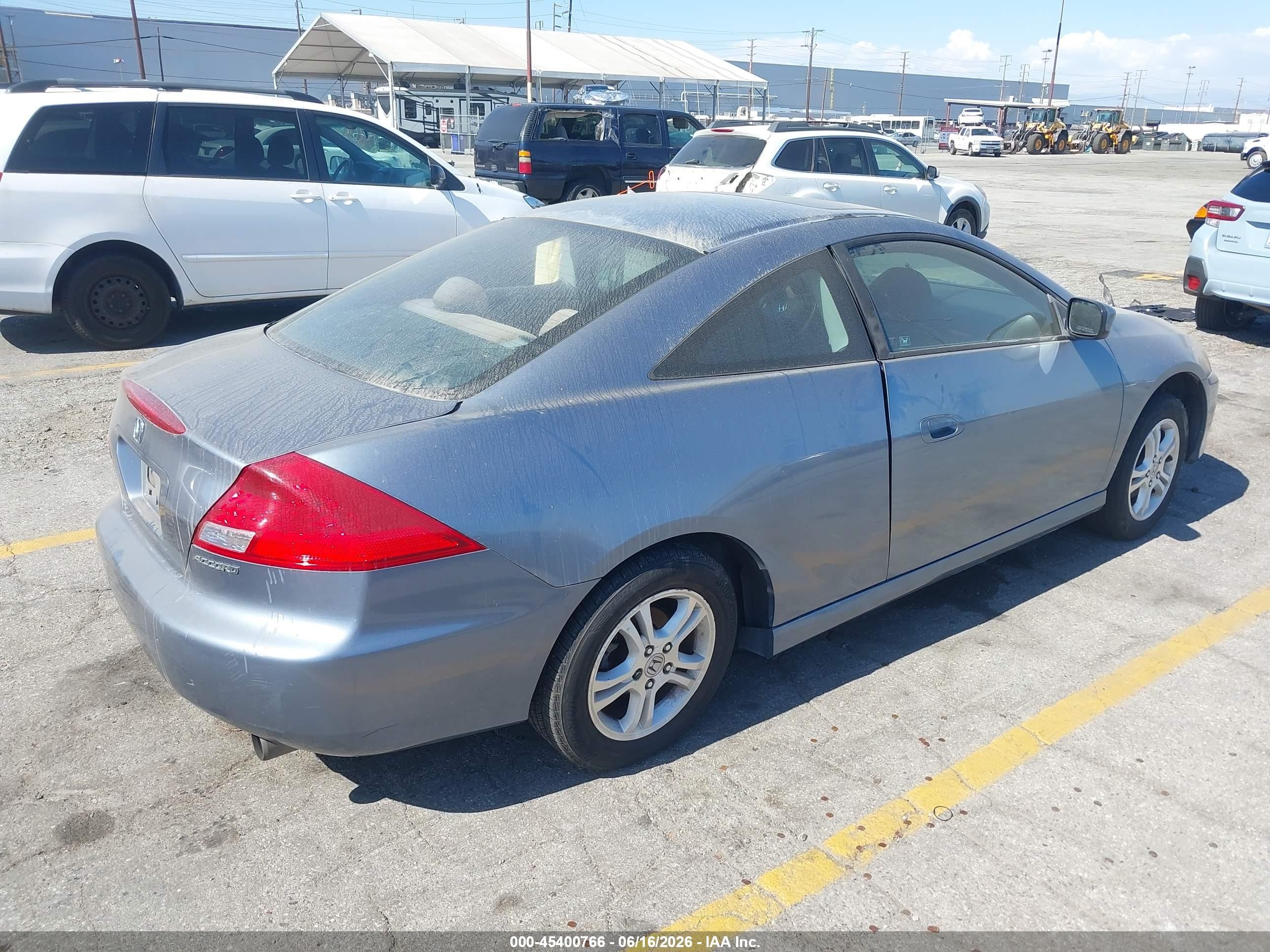 2007 Honda Accord 2.4 Ex Light Blue vin: 1HGCM72717A012622
