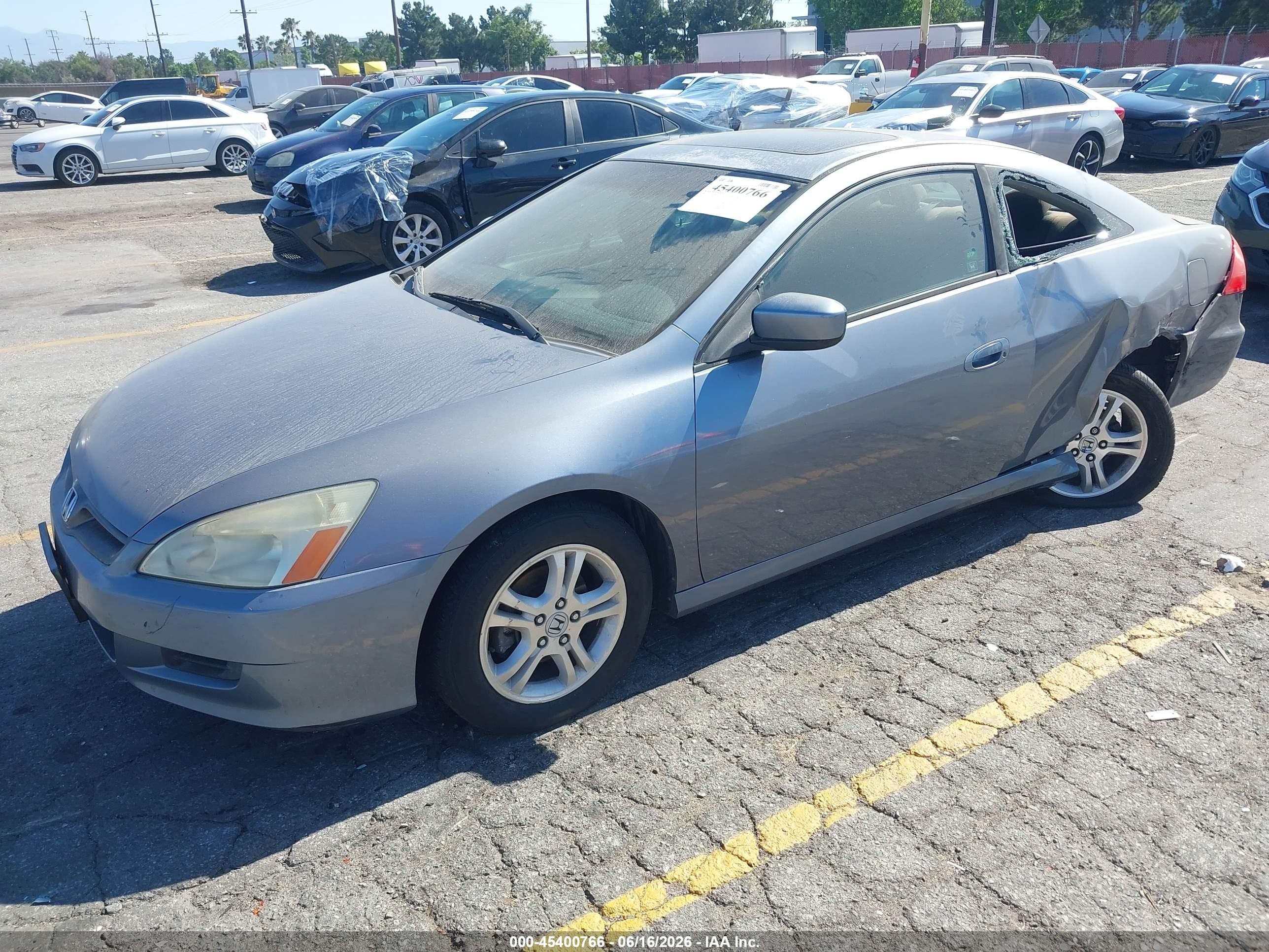 2007 Honda Accord 2.4 Ex Light Blue vin: 1HGCM72717A012622