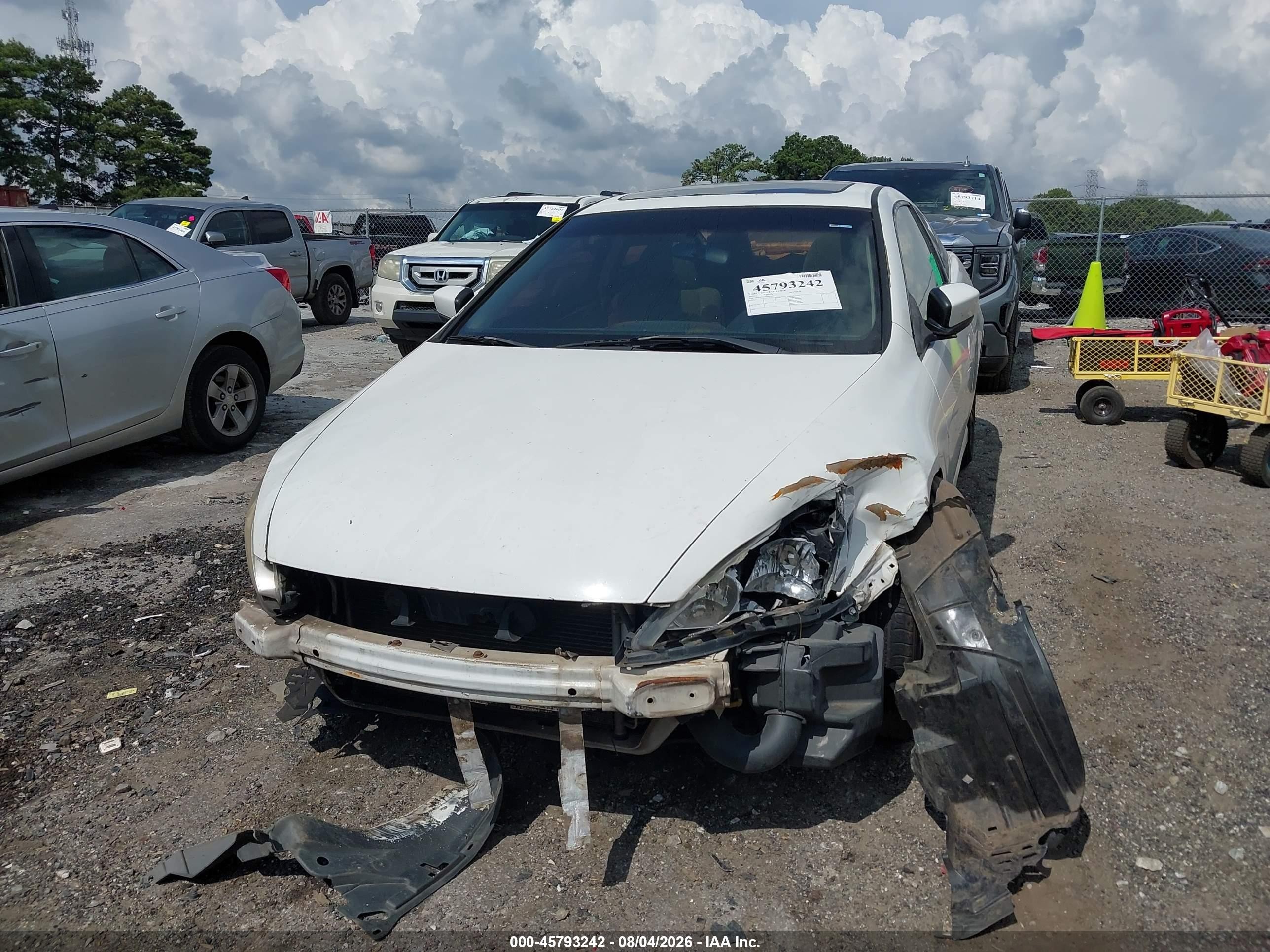 2006 Honda Accord 2.4 Ex White vin: 1HGCM72726A014880