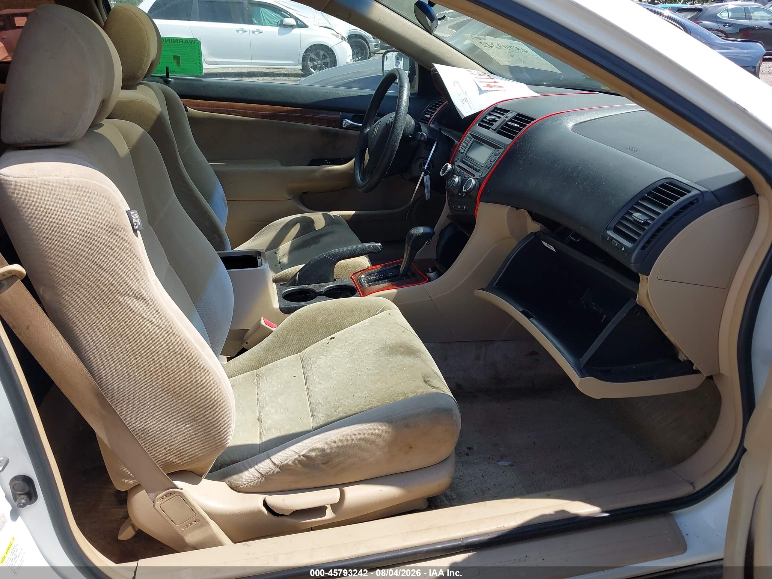 2006 Honda Accord 2.4 Ex White vin: 1HGCM72726A014880