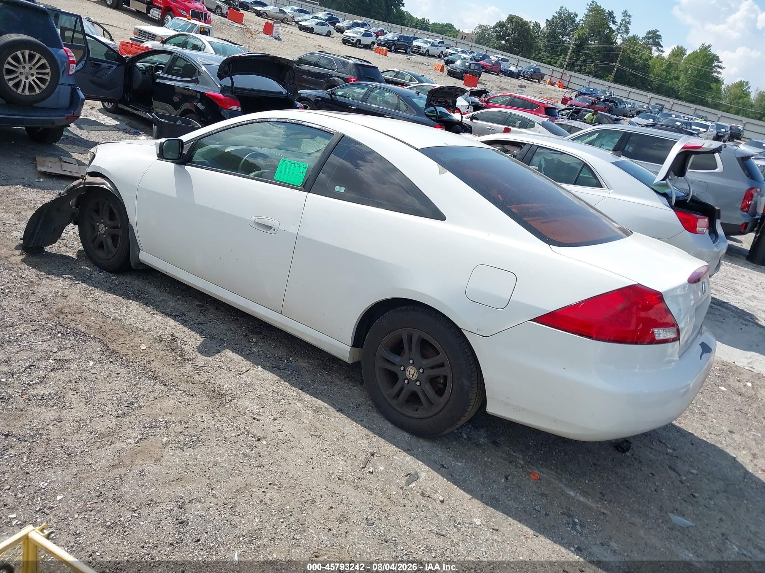 2006 Honda Accord 2.4 Ex White vin: 1HGCM72726A014880