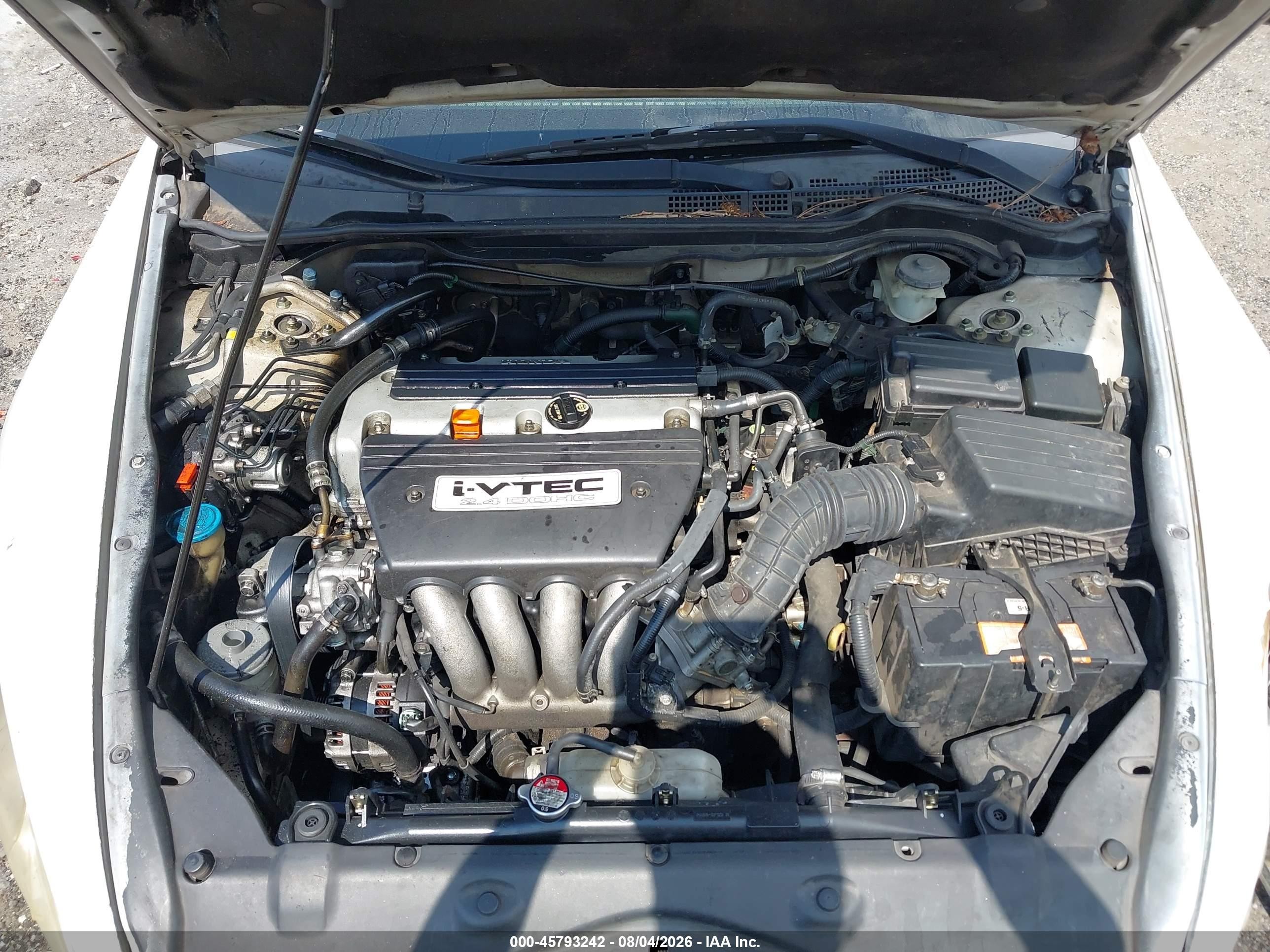 2006 Honda Accord 2.4 Ex White vin: 1HGCM72726A014880