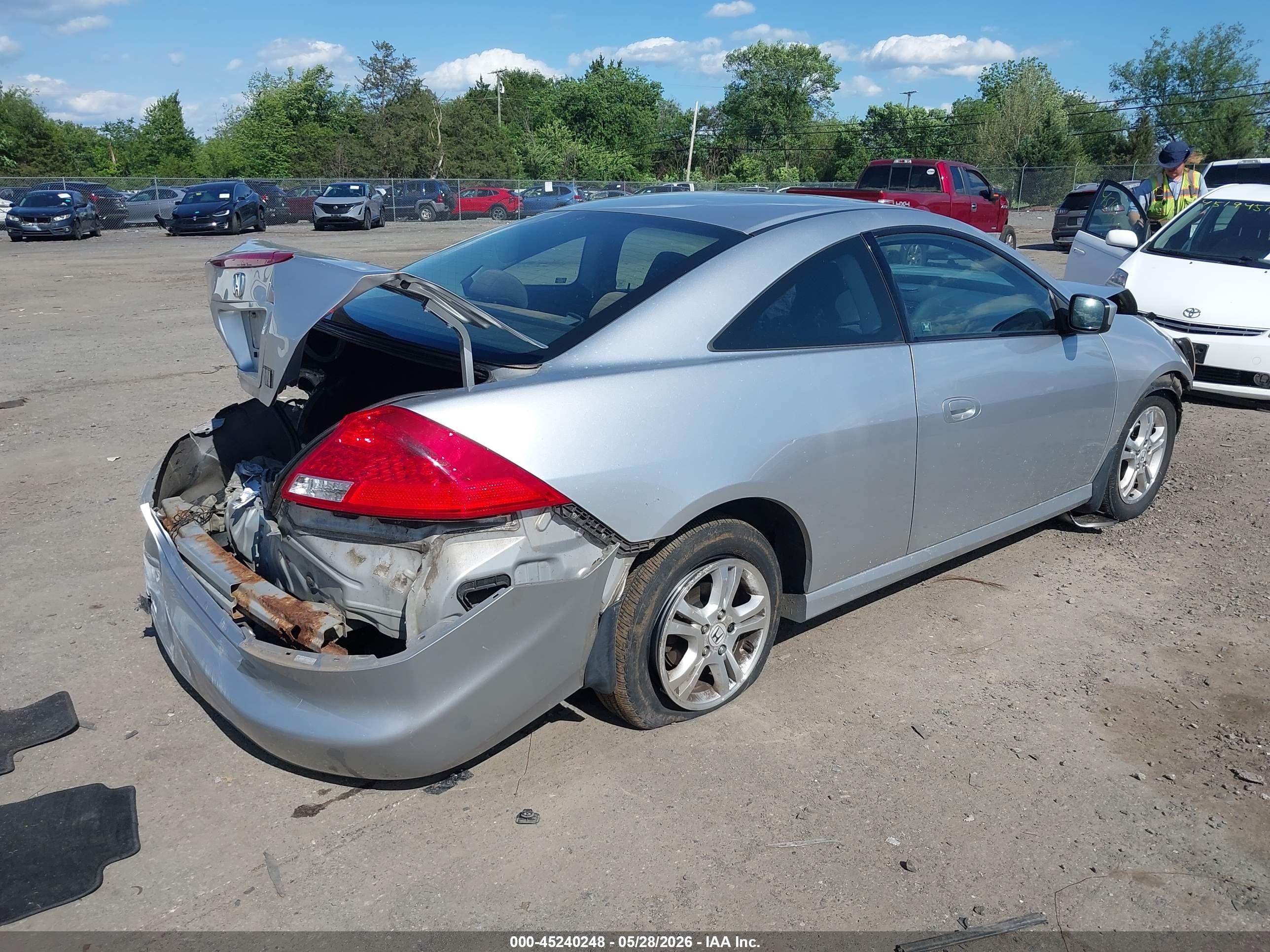2007 Honda Accord 2.4 Ex Silver vin: 1HGCM72727A020776