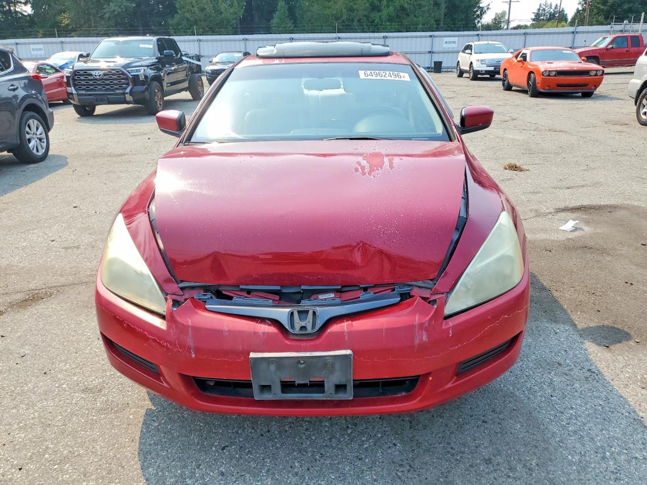 2005 Honda Accord Ex Red vin: 1HGCM72745A011882
