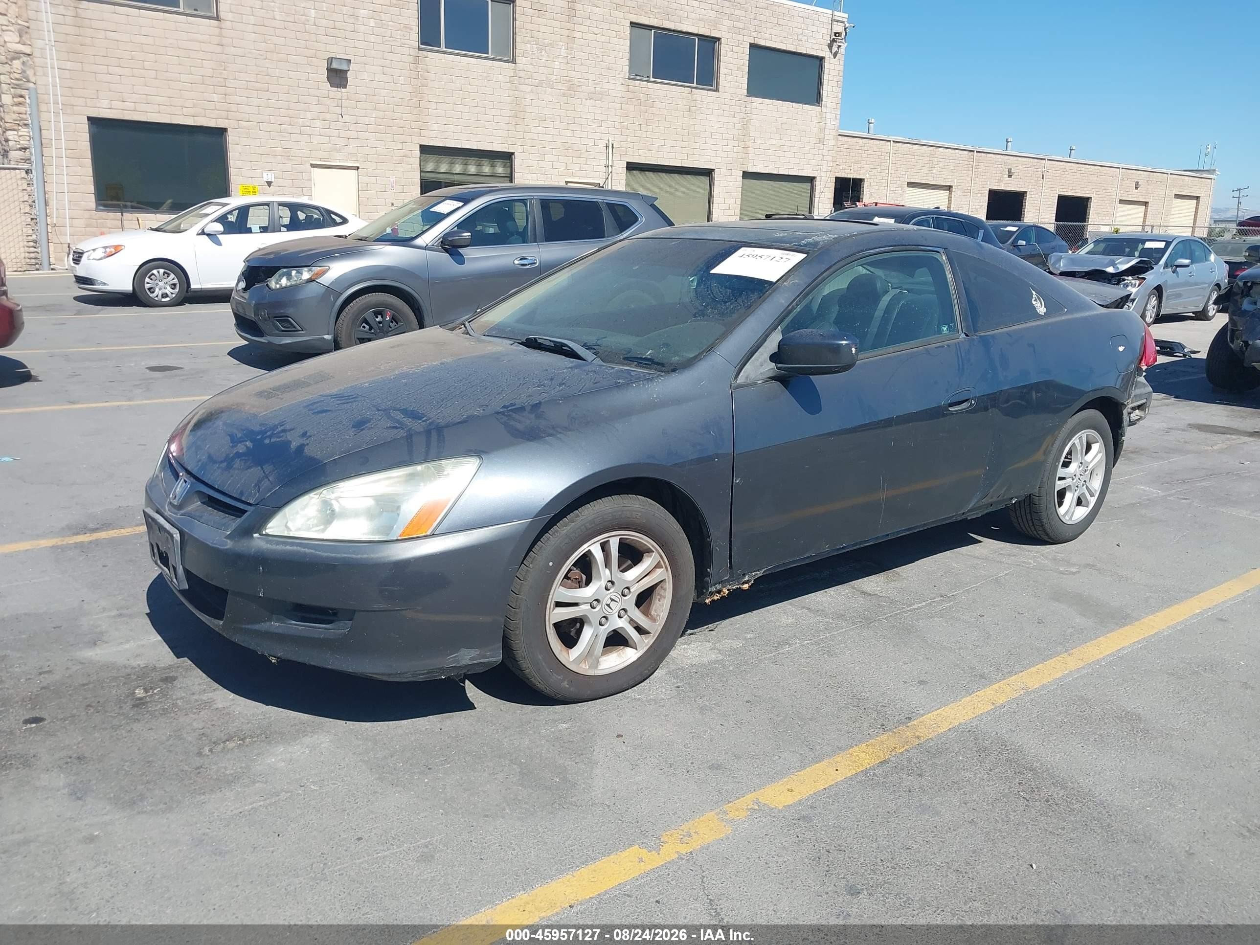 2007 Honda Accord 2.4 Ex Gray vin: 1HGCM72747A011254