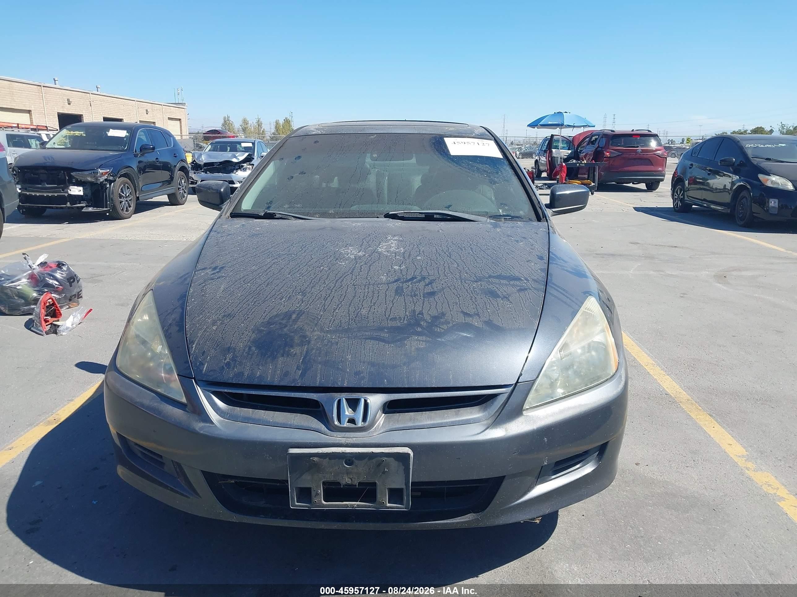 2007 Honda Accord 2.4 Ex Gray vin: 1HGCM72747A011254