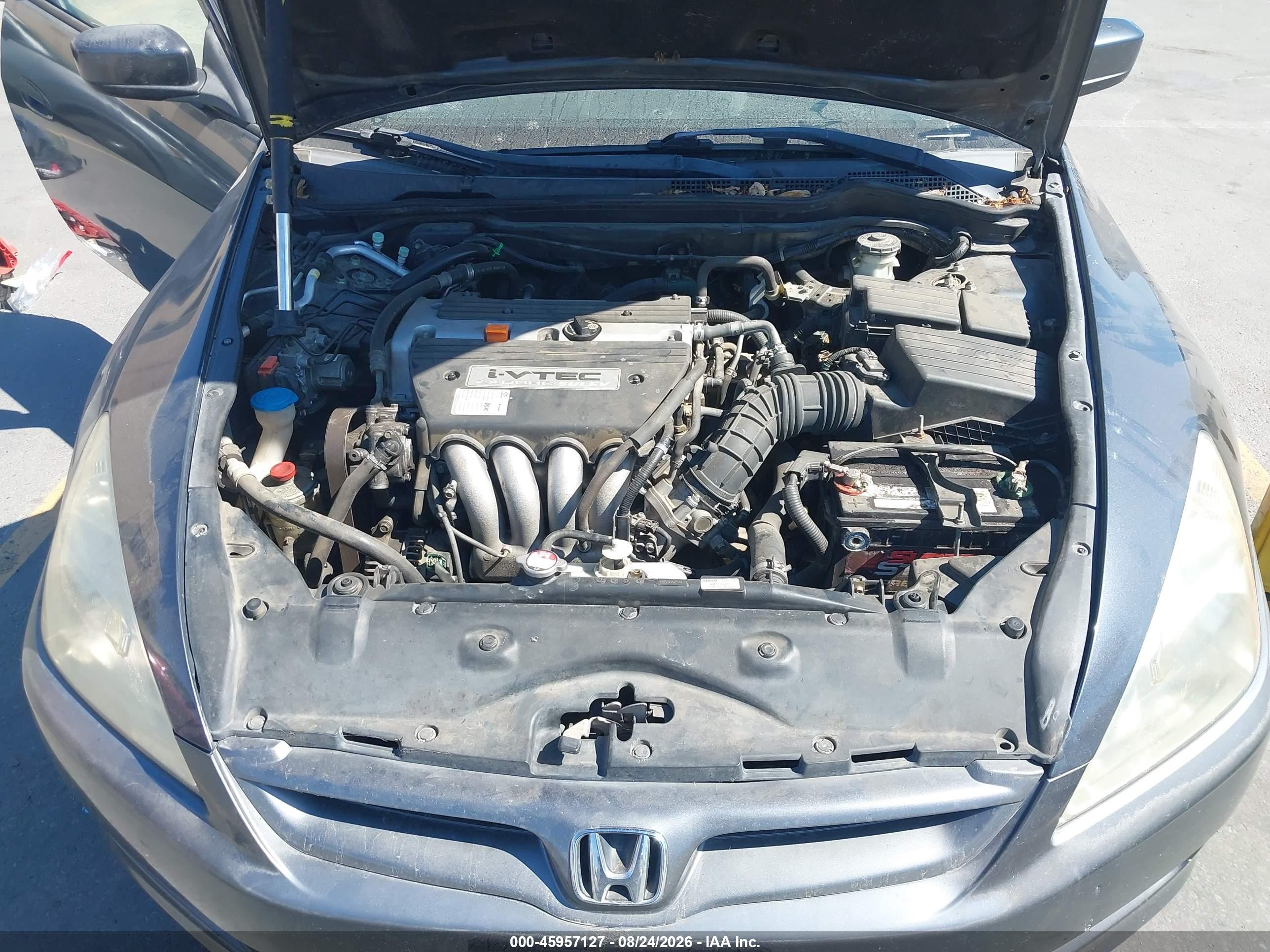 2007 Honda Accord 2.4 Ex Gray vin: 1HGCM72747A011254