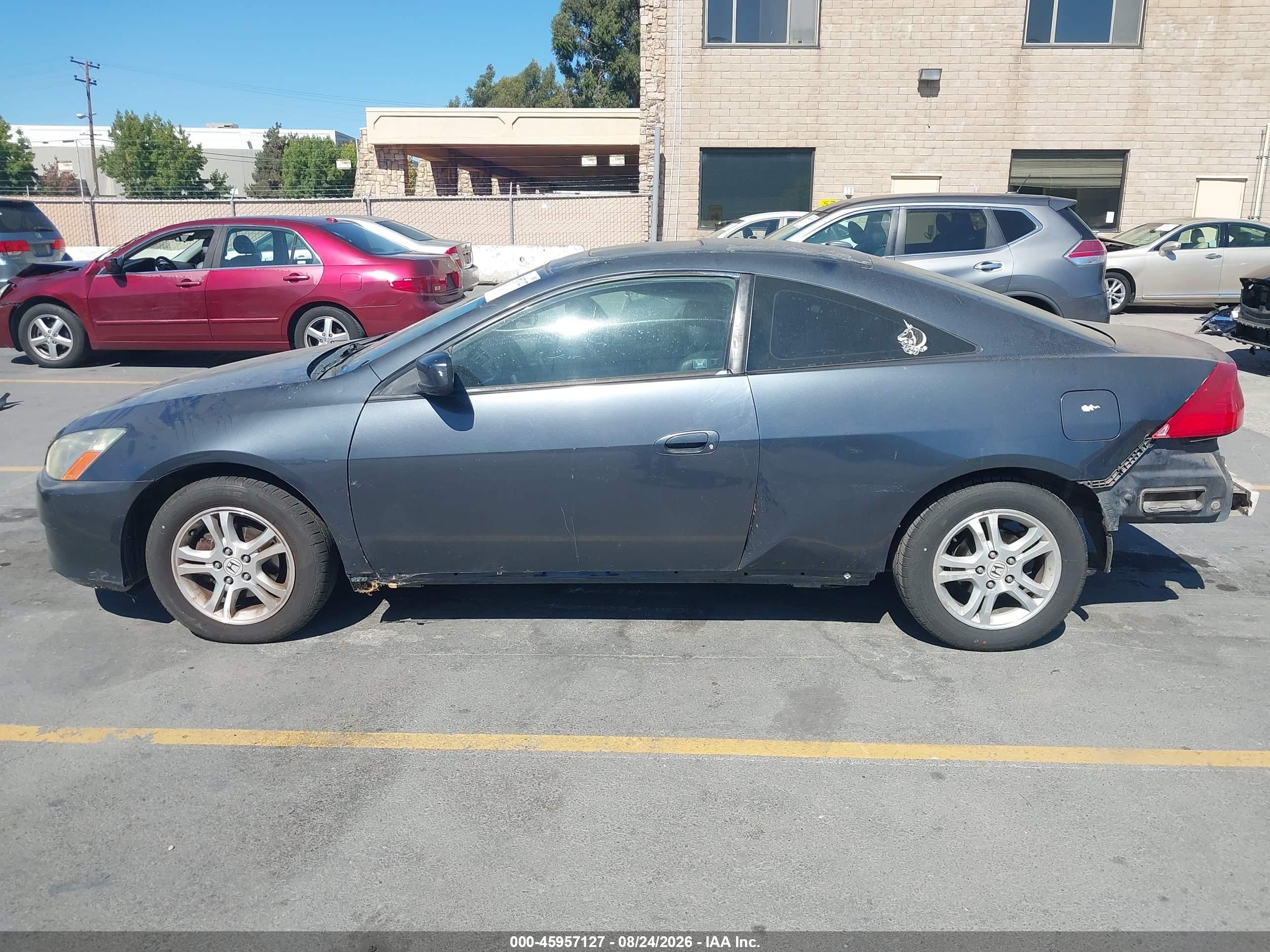 2007 Honda Accord 2.4 Ex Gray vin: 1HGCM72747A011254