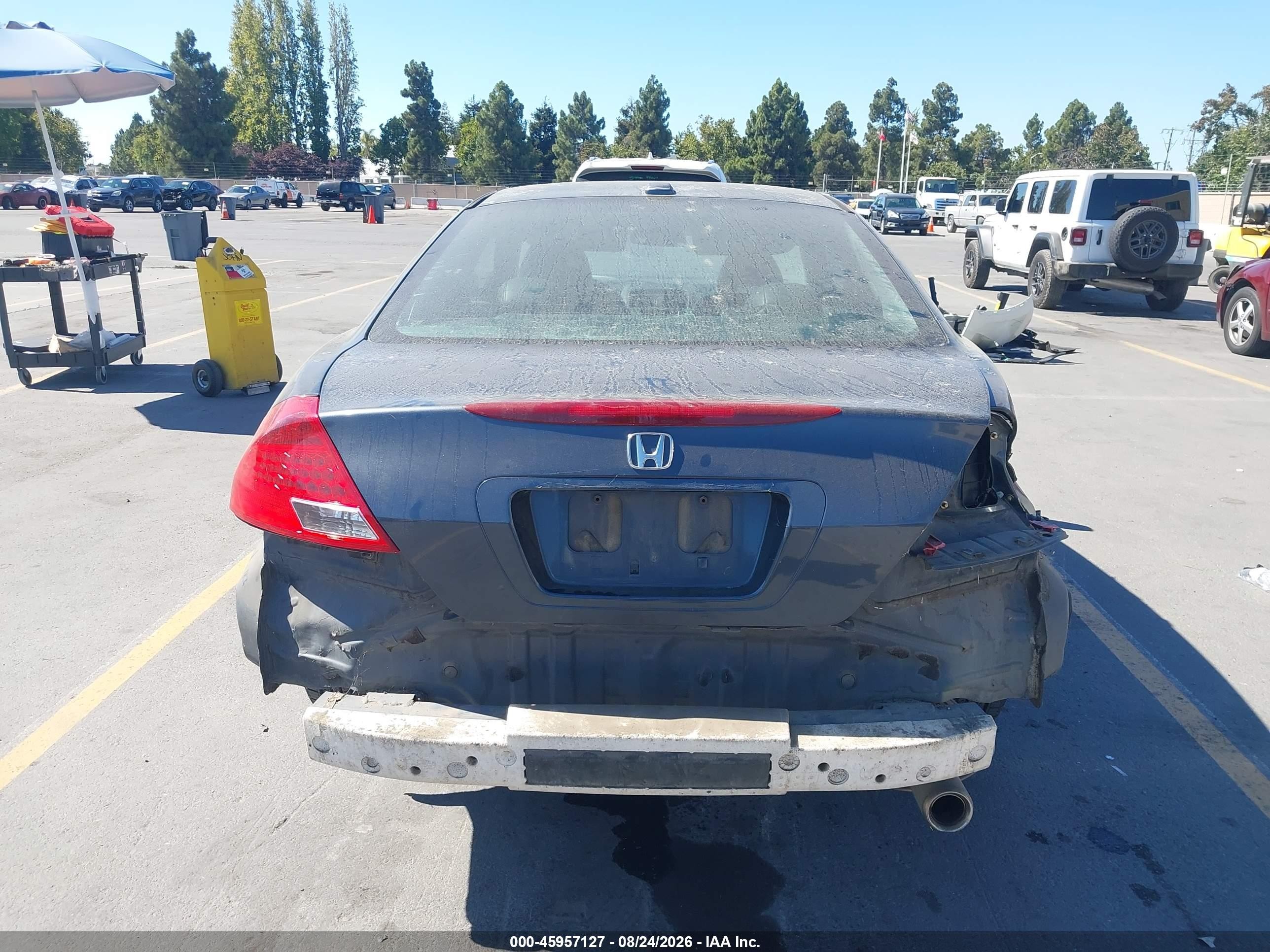2007 Honda Accord 2.4 Ex Gray vin: 1HGCM72747A011254