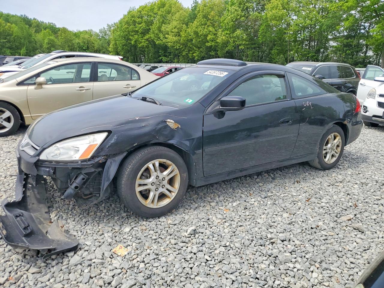 2007 Honda Accord Ex Черный vin: 1HGCM72767A006508