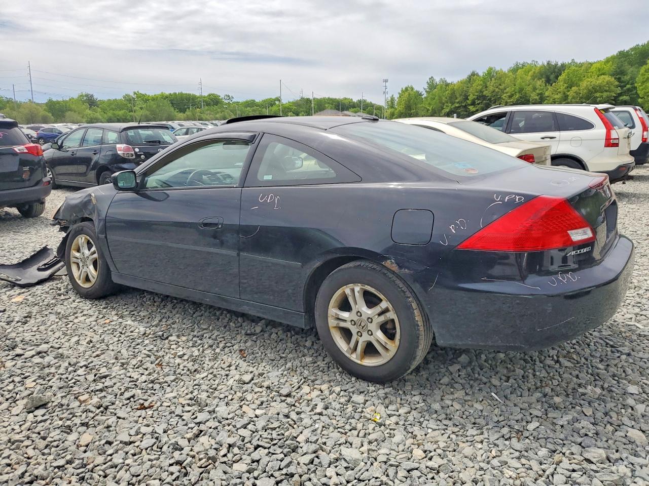 2007 Honda Accord Ex Черный vin: 1HGCM72767A006508