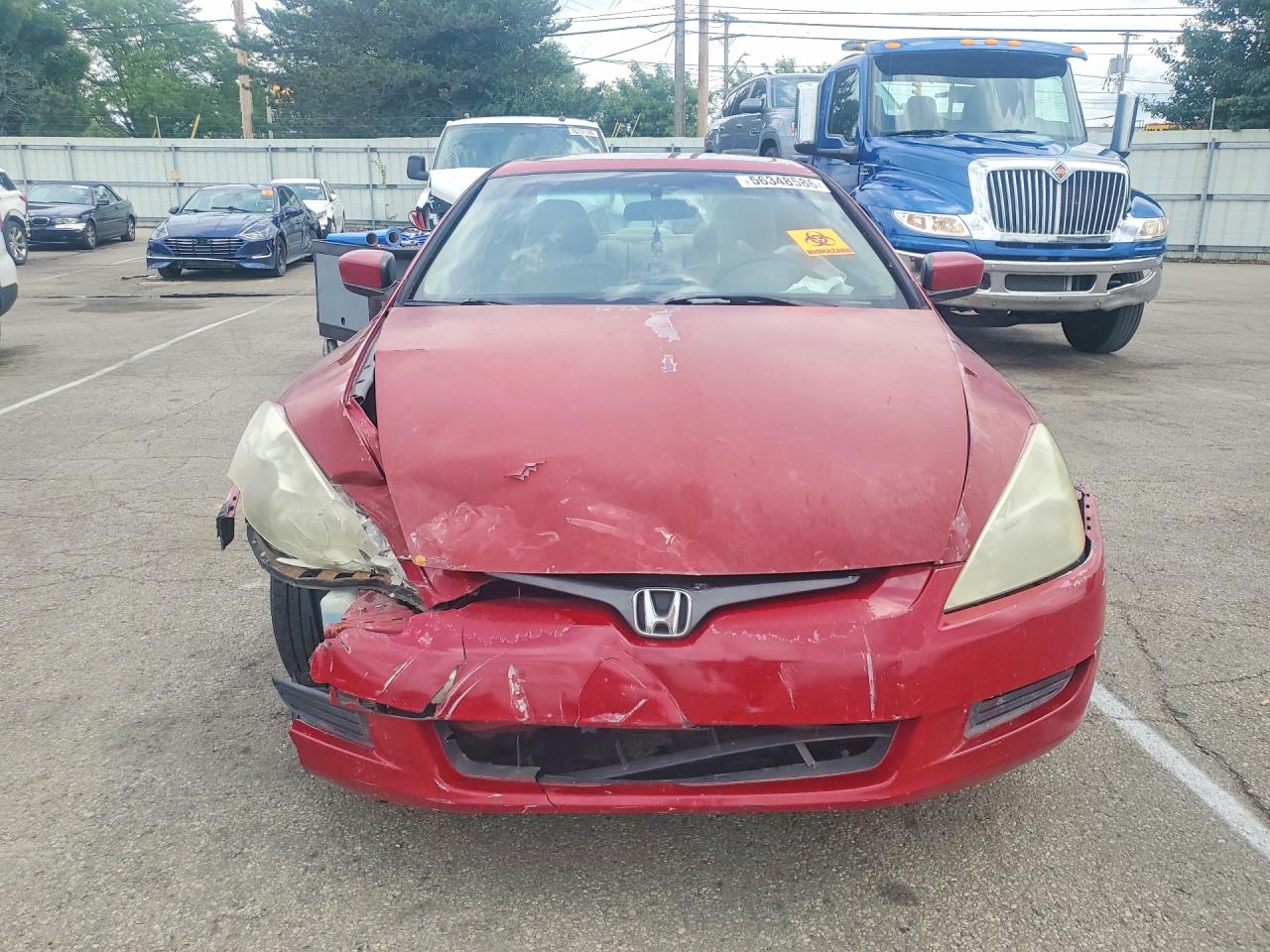 2005 Honda Accord Ex Red vin: 1HGCM72775A001492