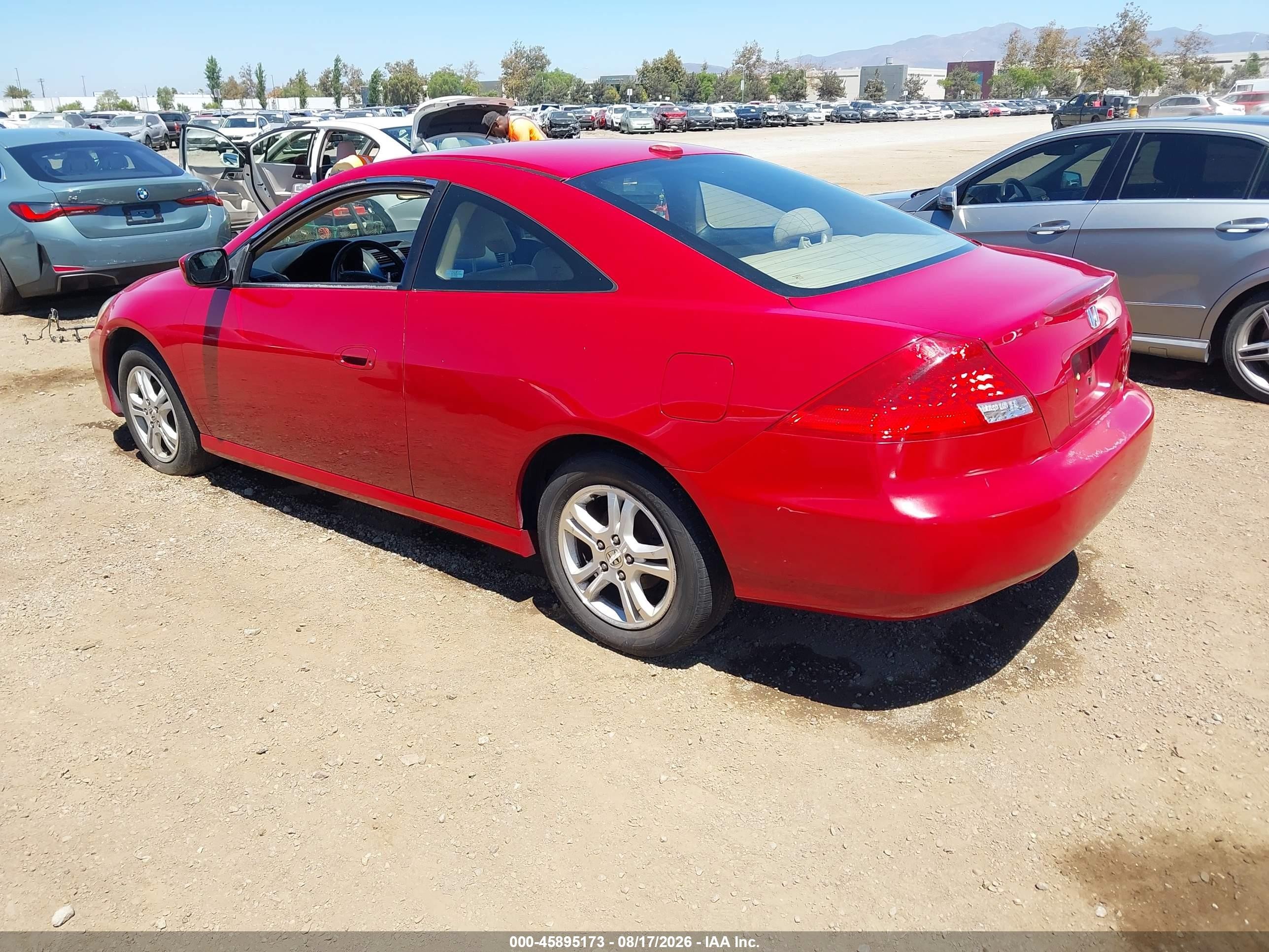 2006 Honda Accord 2.4 Ex Red vin: 1HGCM72776A021081