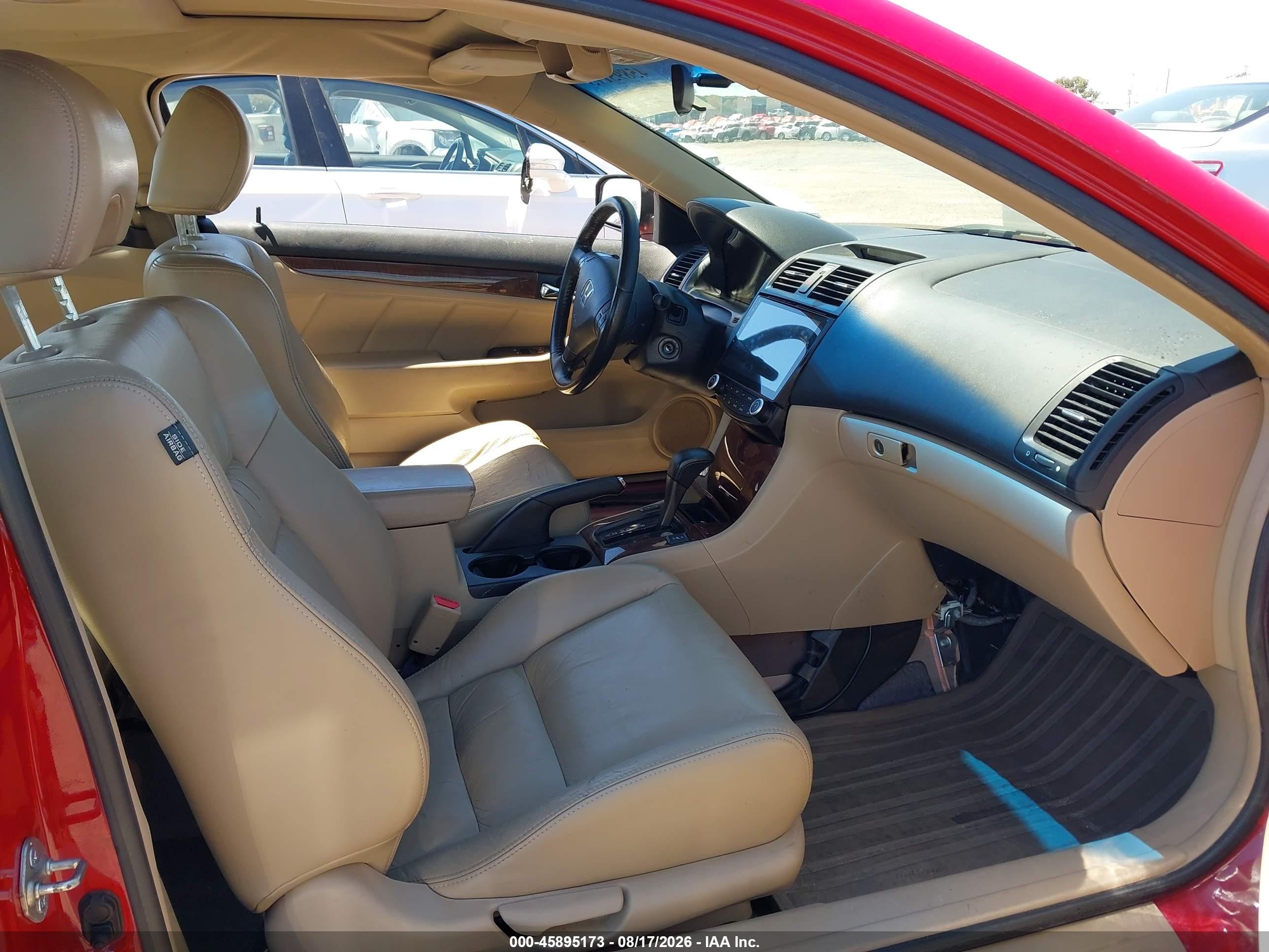 2006 Honda Accord 2.4 Ex Red vin: 1HGCM72776A021081