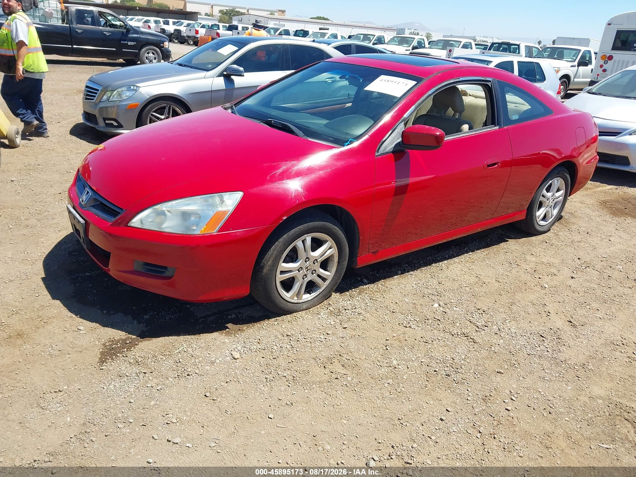 2006 Honda Accord 2.4 Ex Red vin: 1HGCM72776A021081