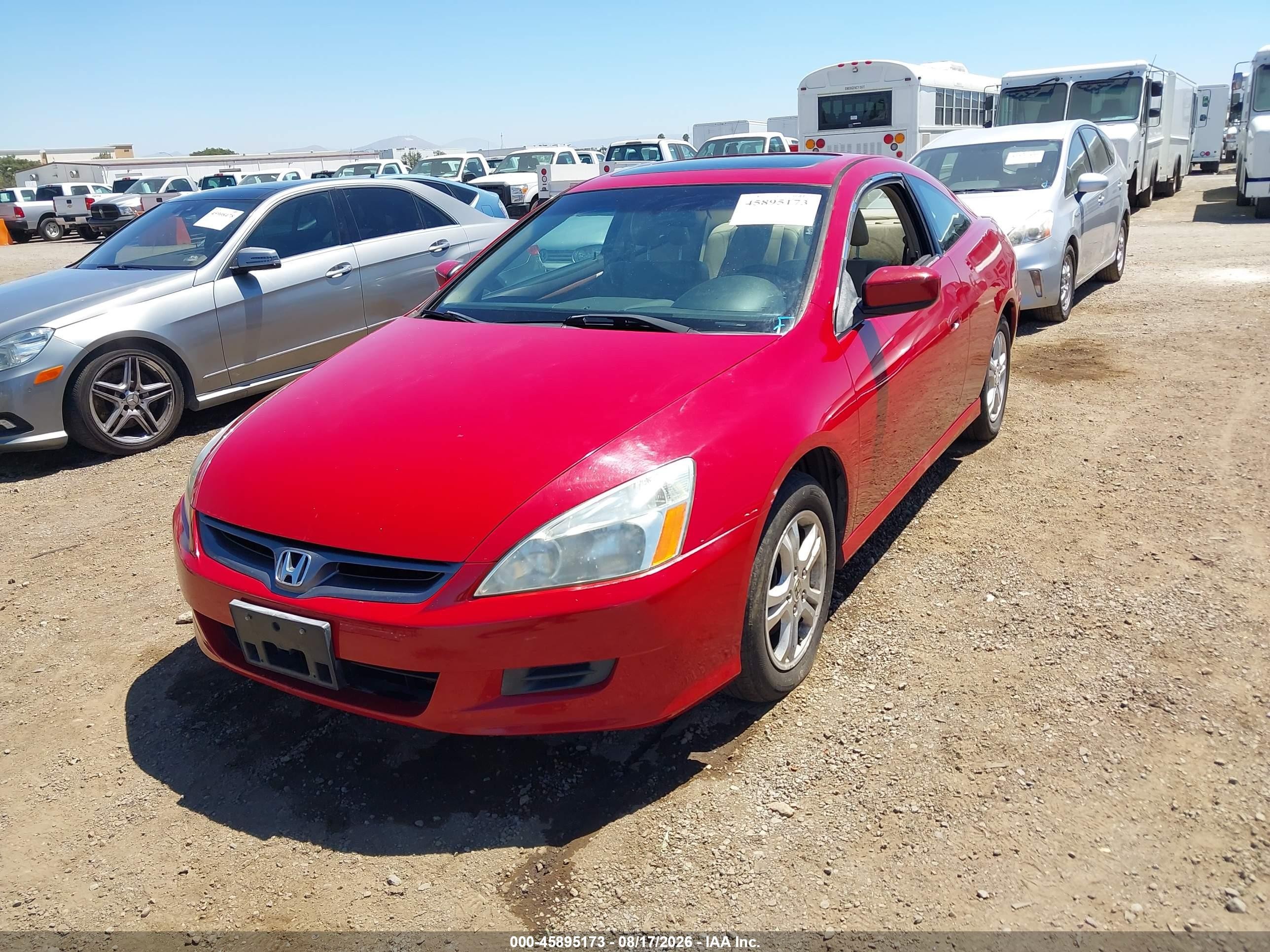 2006 Honda Accord 2.4 Ex Red vin: 1HGCM72776A021081