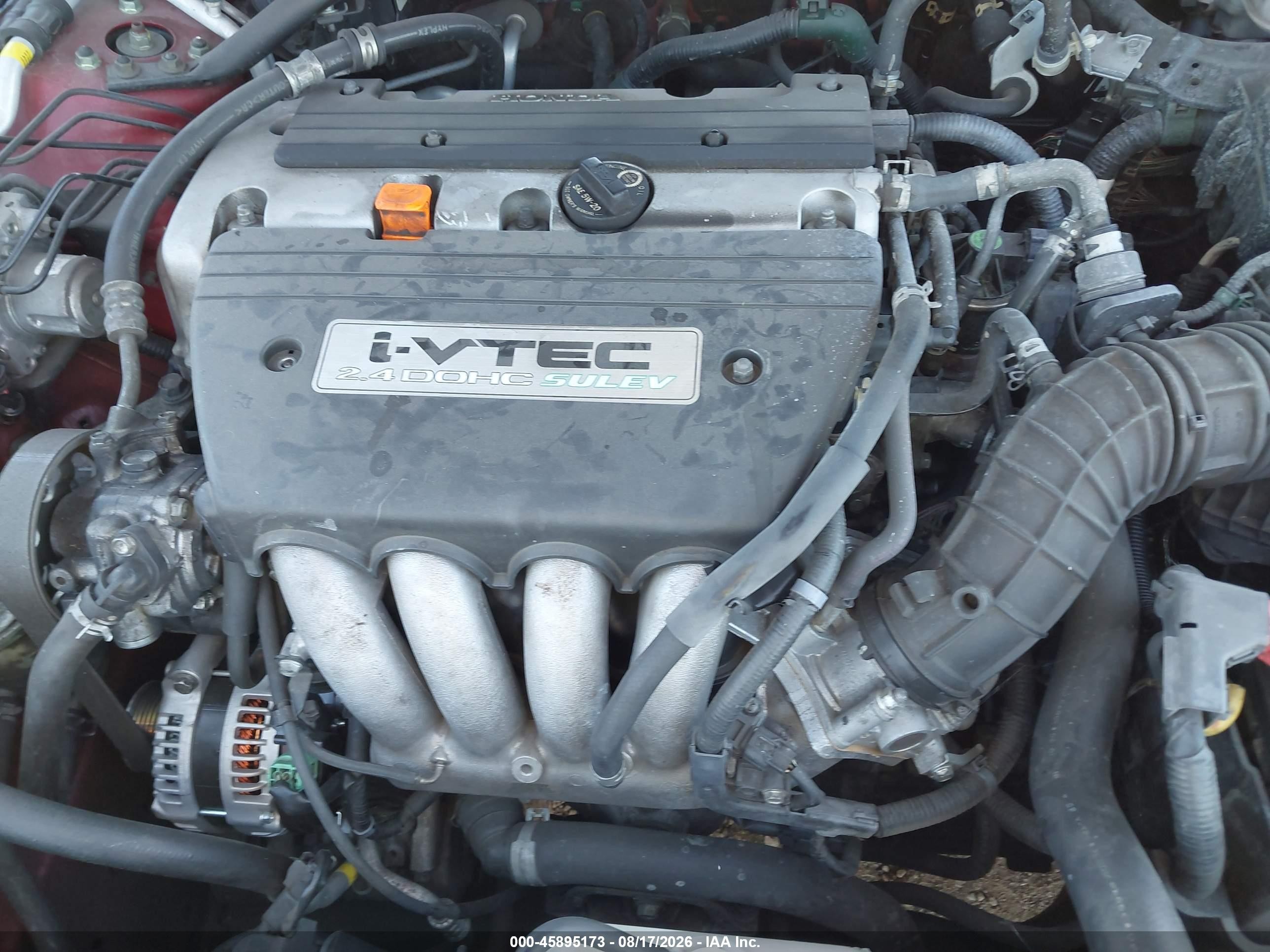 2006 Honda Accord 2.4 Ex Red vin: 1HGCM72776A021081
