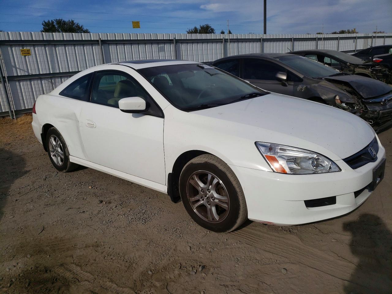2006 Honda Accord Ex White vin: 1HGCM72786A023020