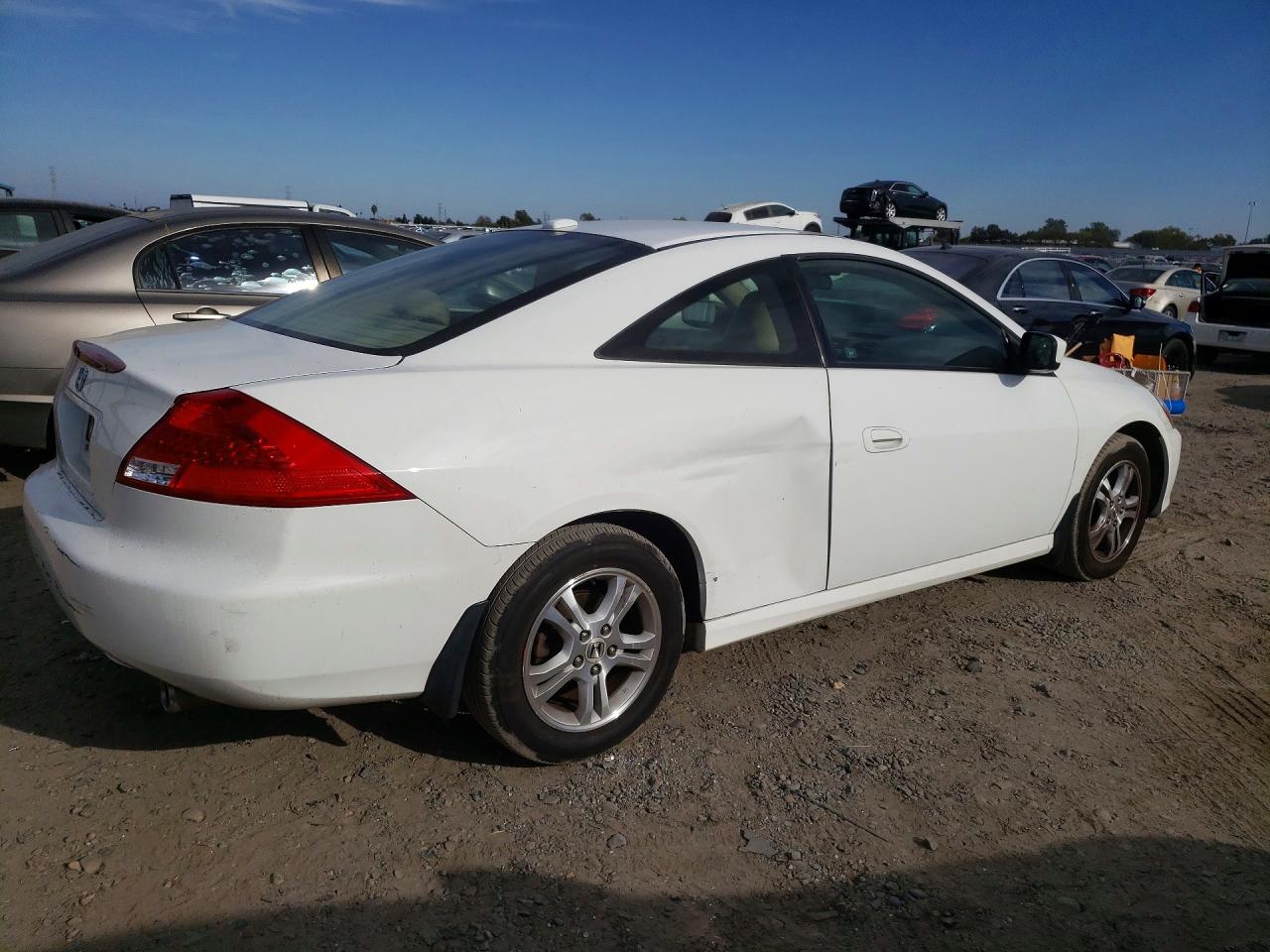 2006 Honda Accord Ex White vin: 1HGCM72786A023020