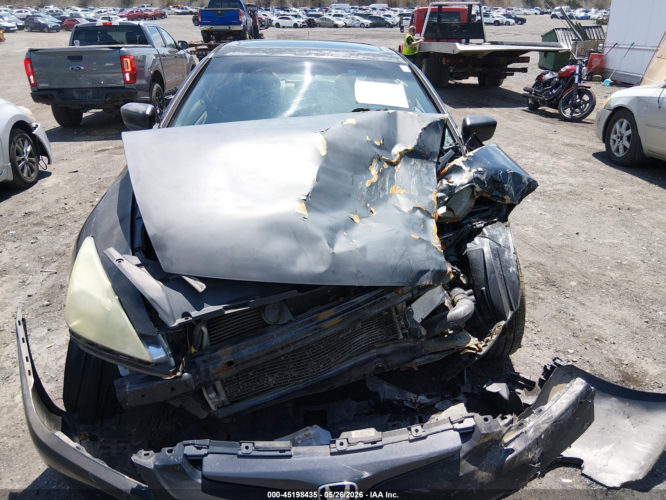 2005 Honda Accord 2.4 Ex Черный vin: 1HGCM727X5A012583