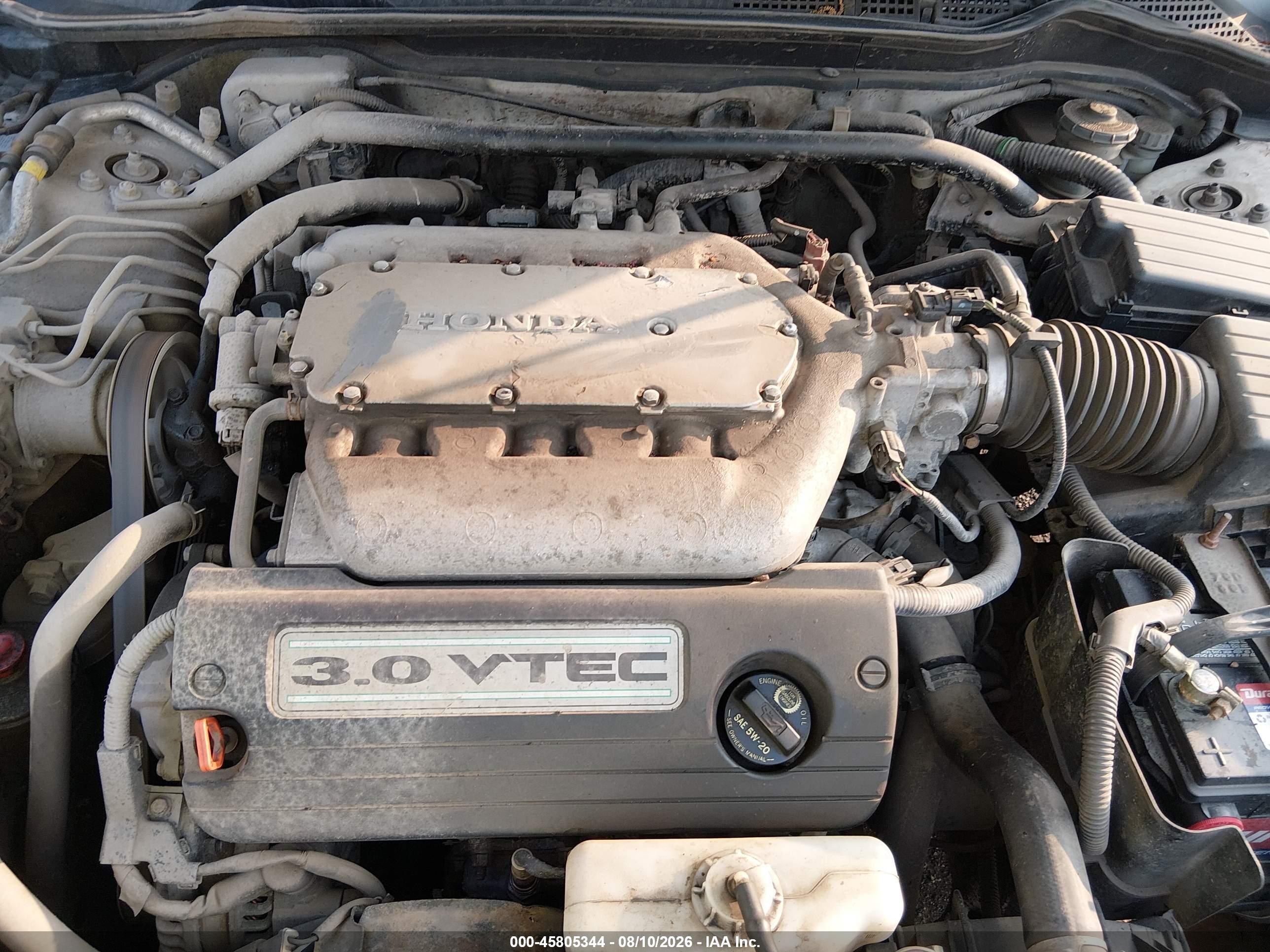 2005 Honda Accord 3.0 Ex White vin: 1HGCM81625A016416