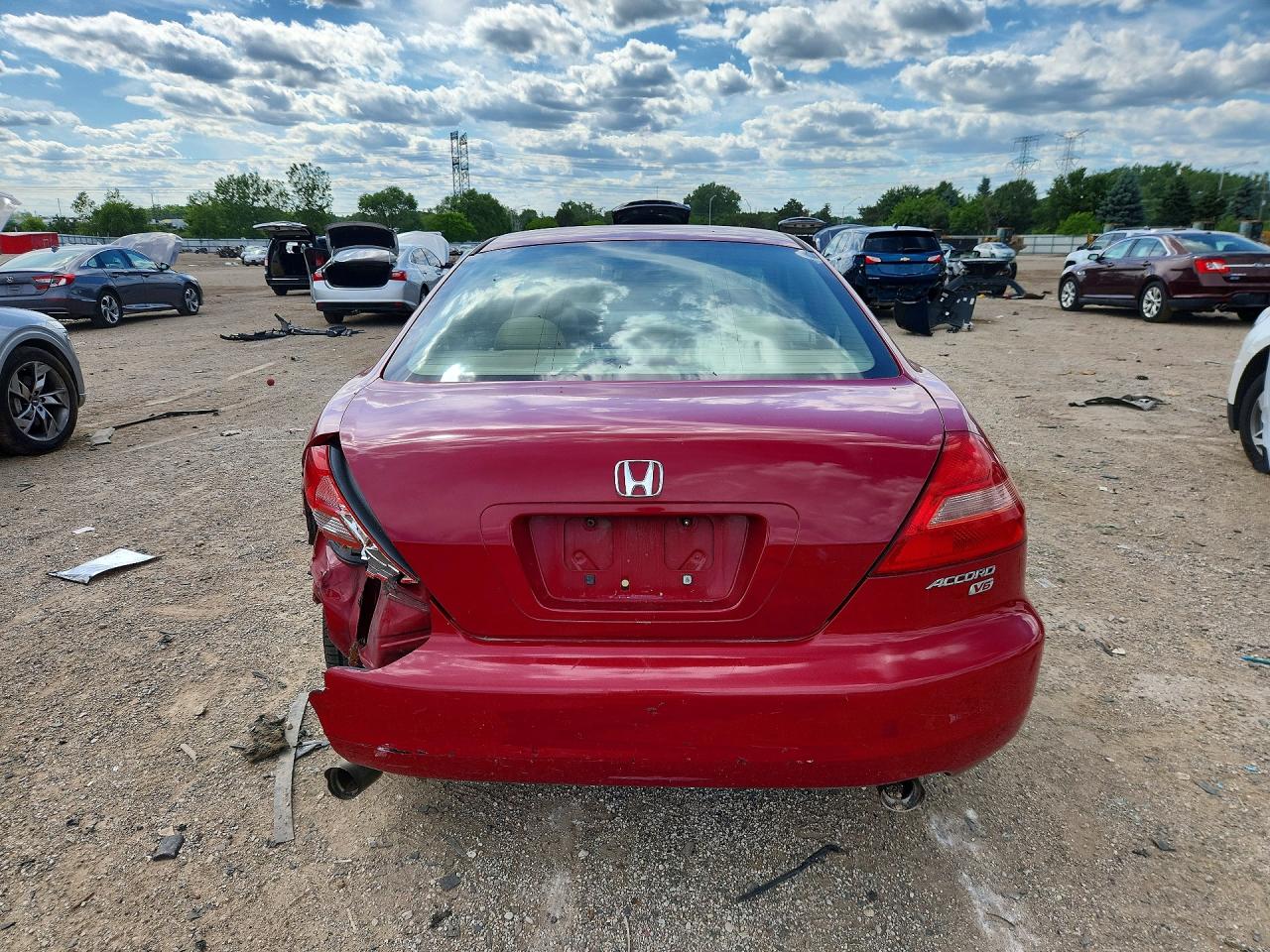 2003 Honda Accord Ex Red vin: 1HGCM81633A020035