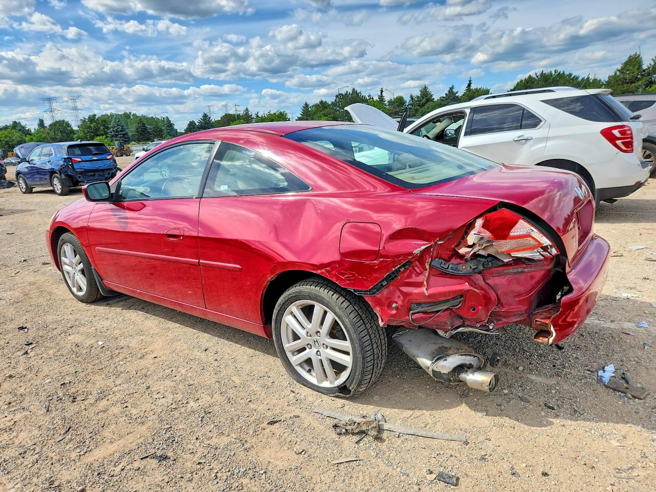 2003 Honda Accord Ex Red vin: 1HGCM81633A020035