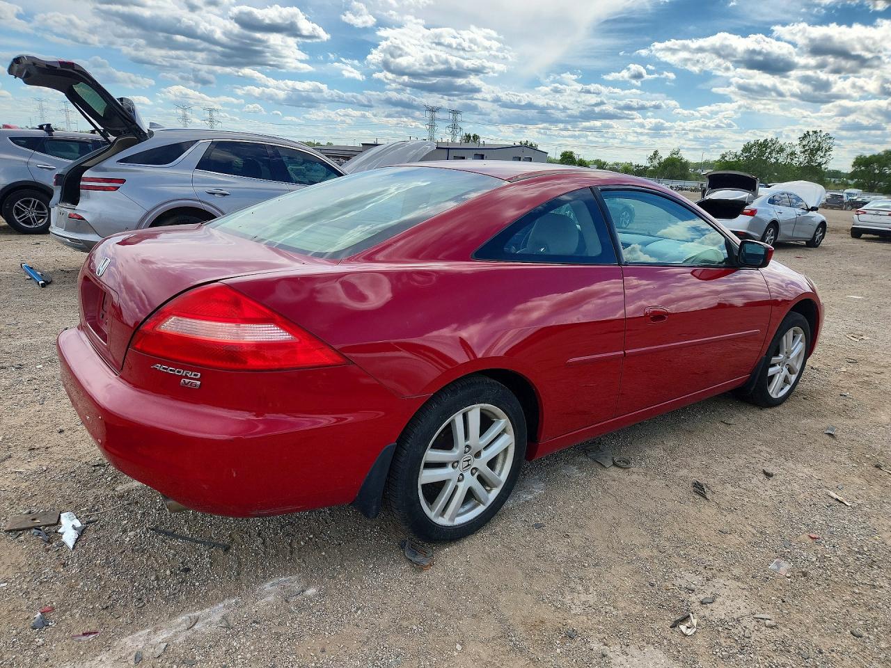 2003 Honda Accord Ex Red vin: 1HGCM81633A020035