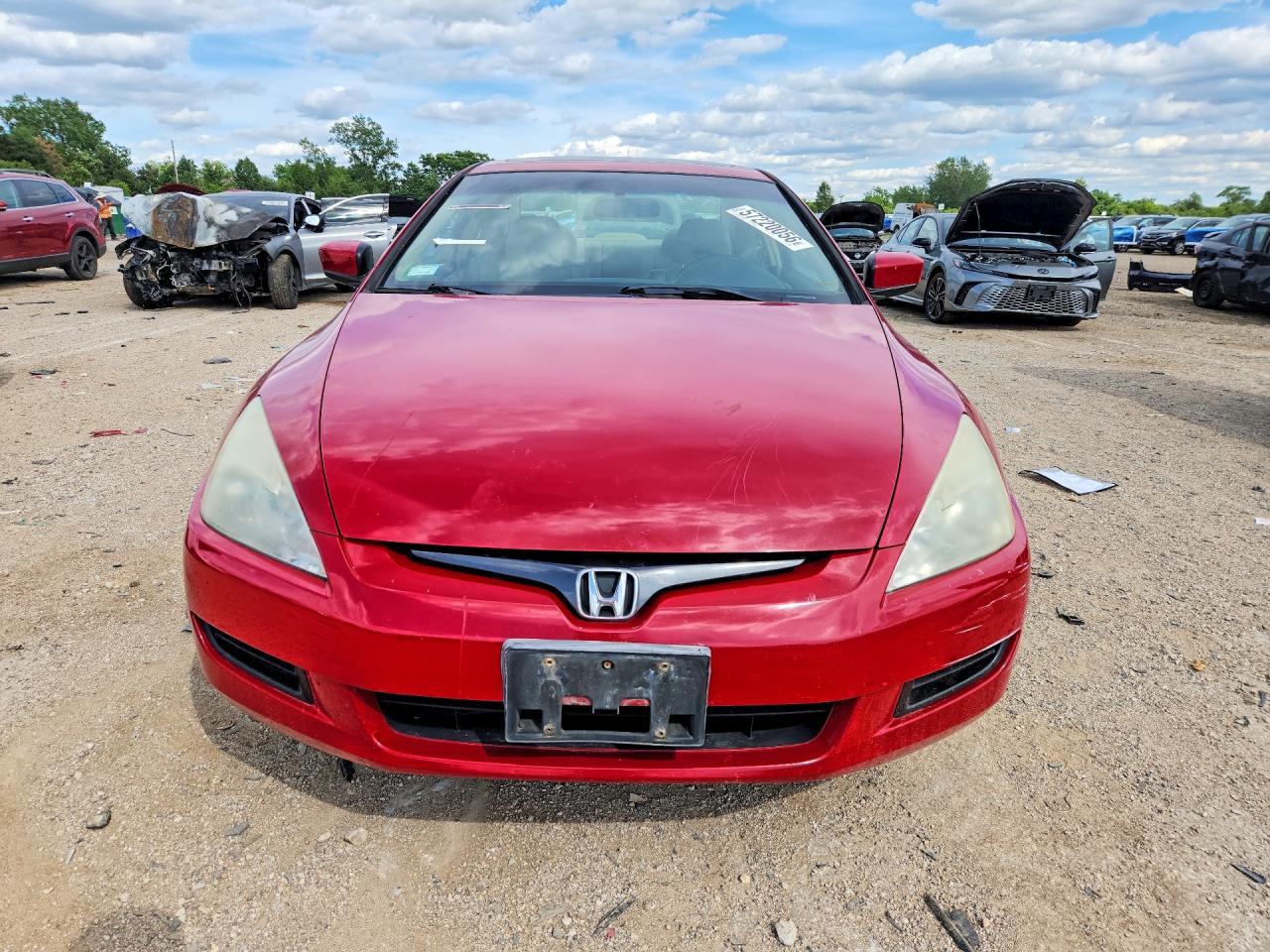 2003 Honda Accord Ex Red vin: 1HGCM81633A020035