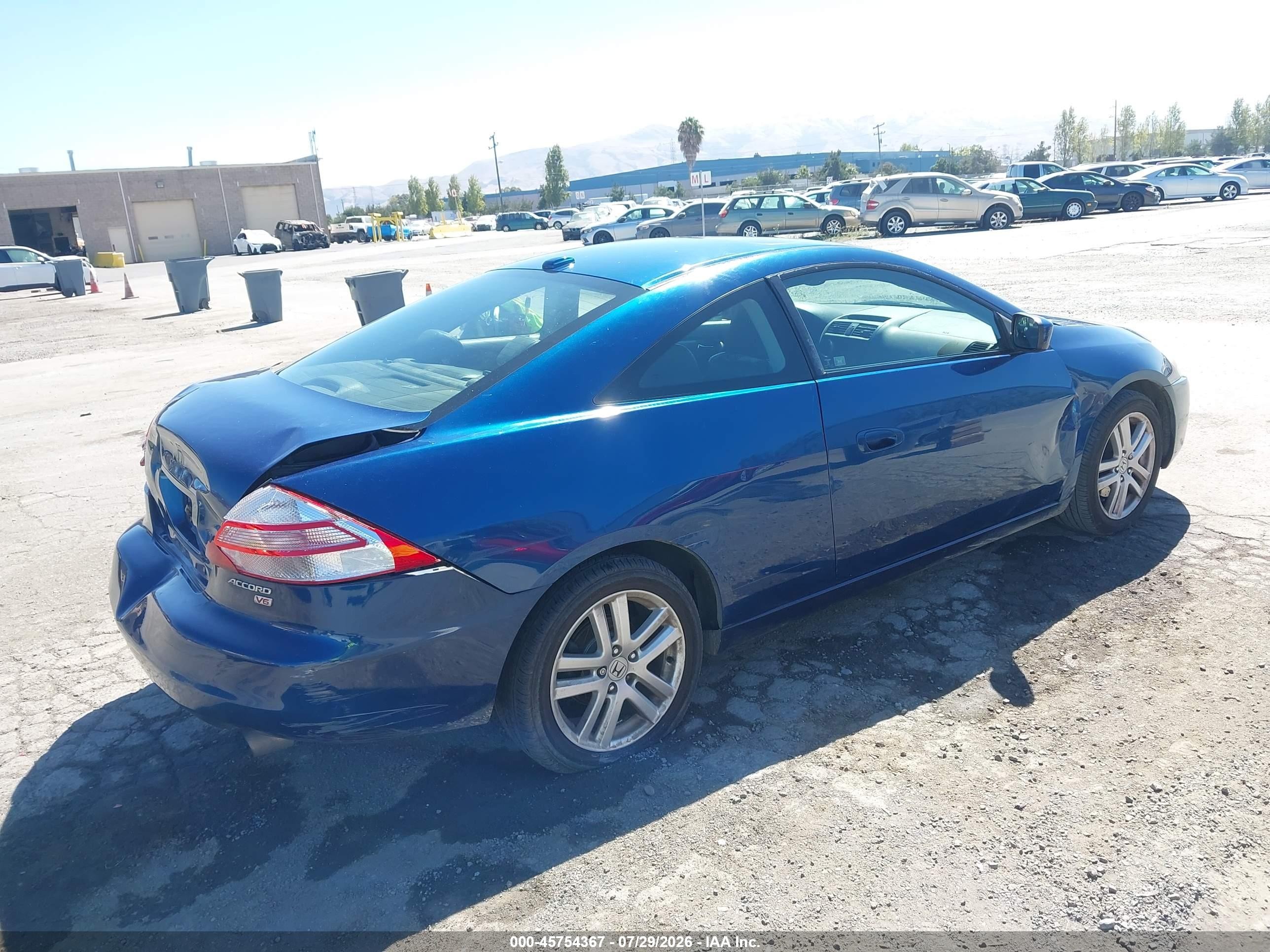 2004 Honda Accord 3.0 Ex Blue vin: 1HGCM81754A007555
