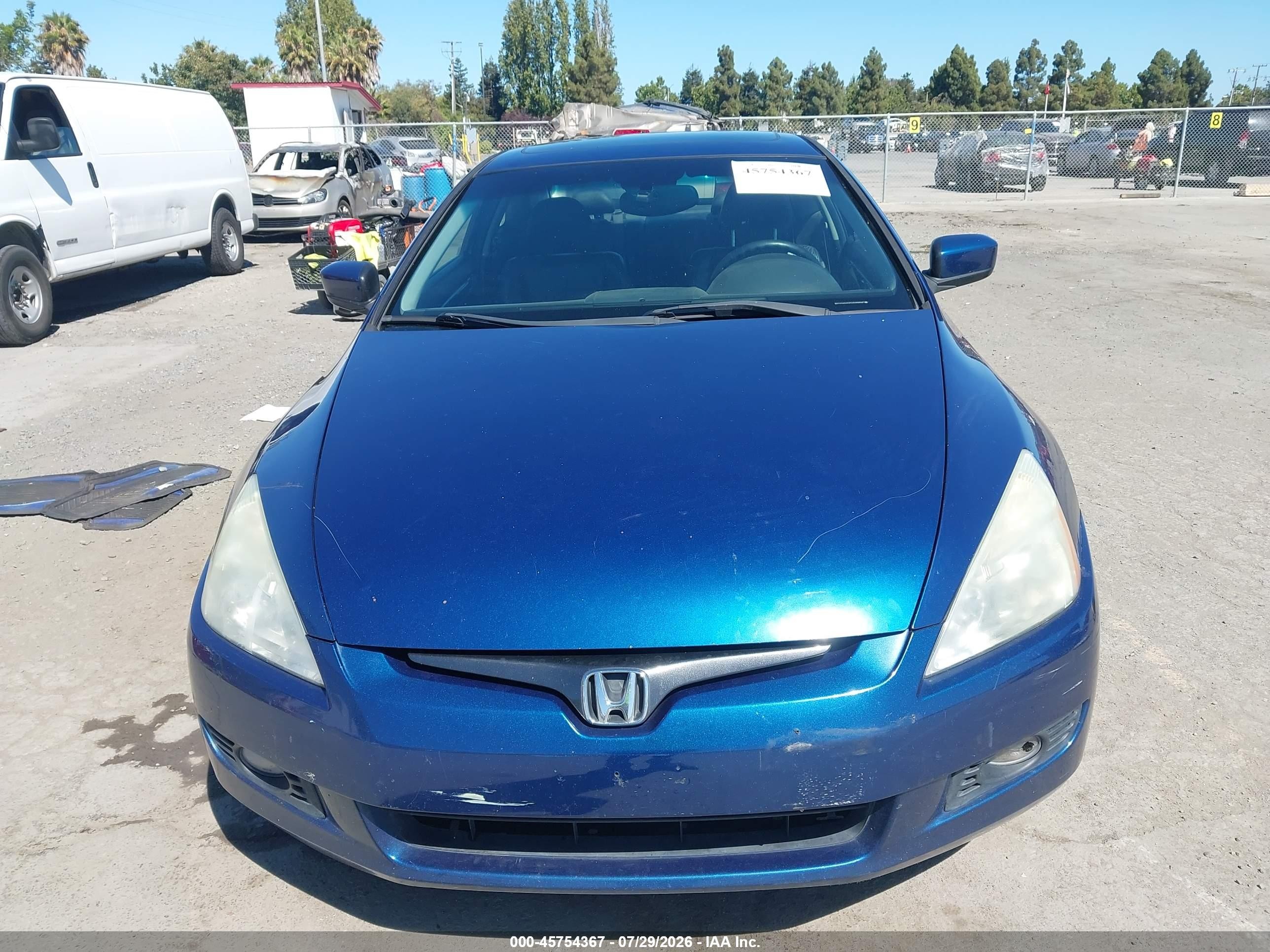 2004 Honda Accord 3.0 Ex Blue vin: 1HGCM81754A007555